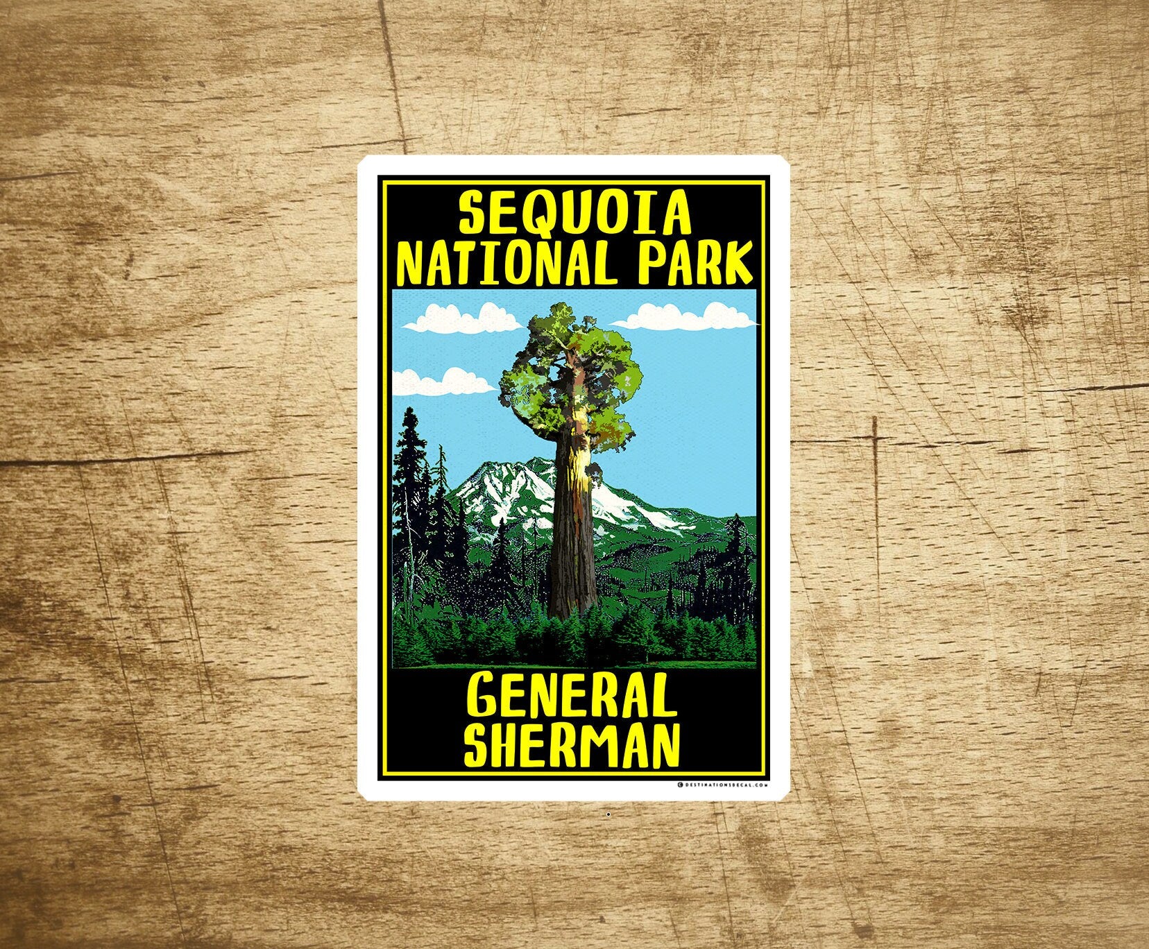 Sequoia National Park California General Sherman Tree Vinyl Decal  Sticker 2.5" x 3.75"