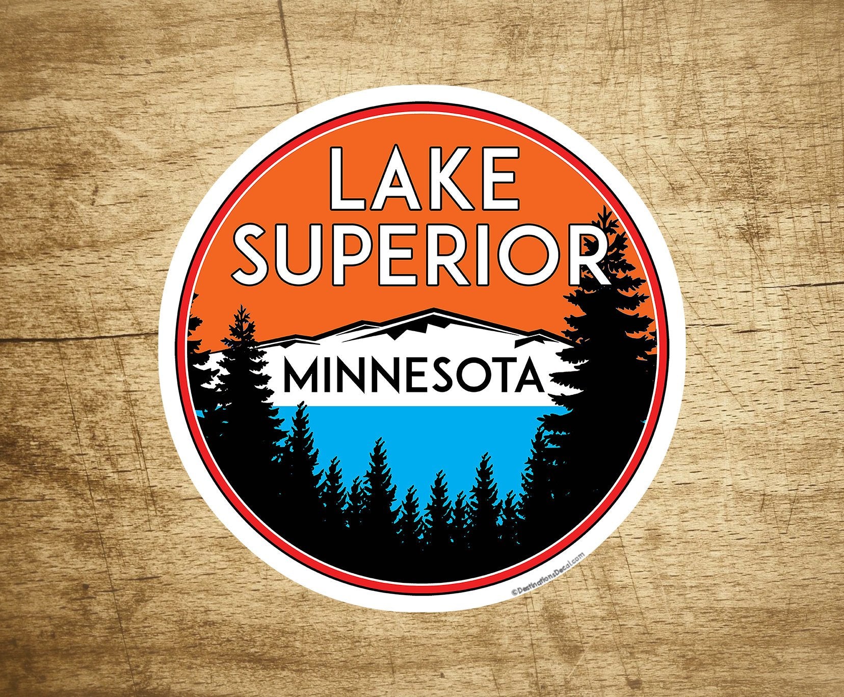 Lake Superior Minnesota Sticker Decal Boating Jet Ski Boat Camping 3" House Boat