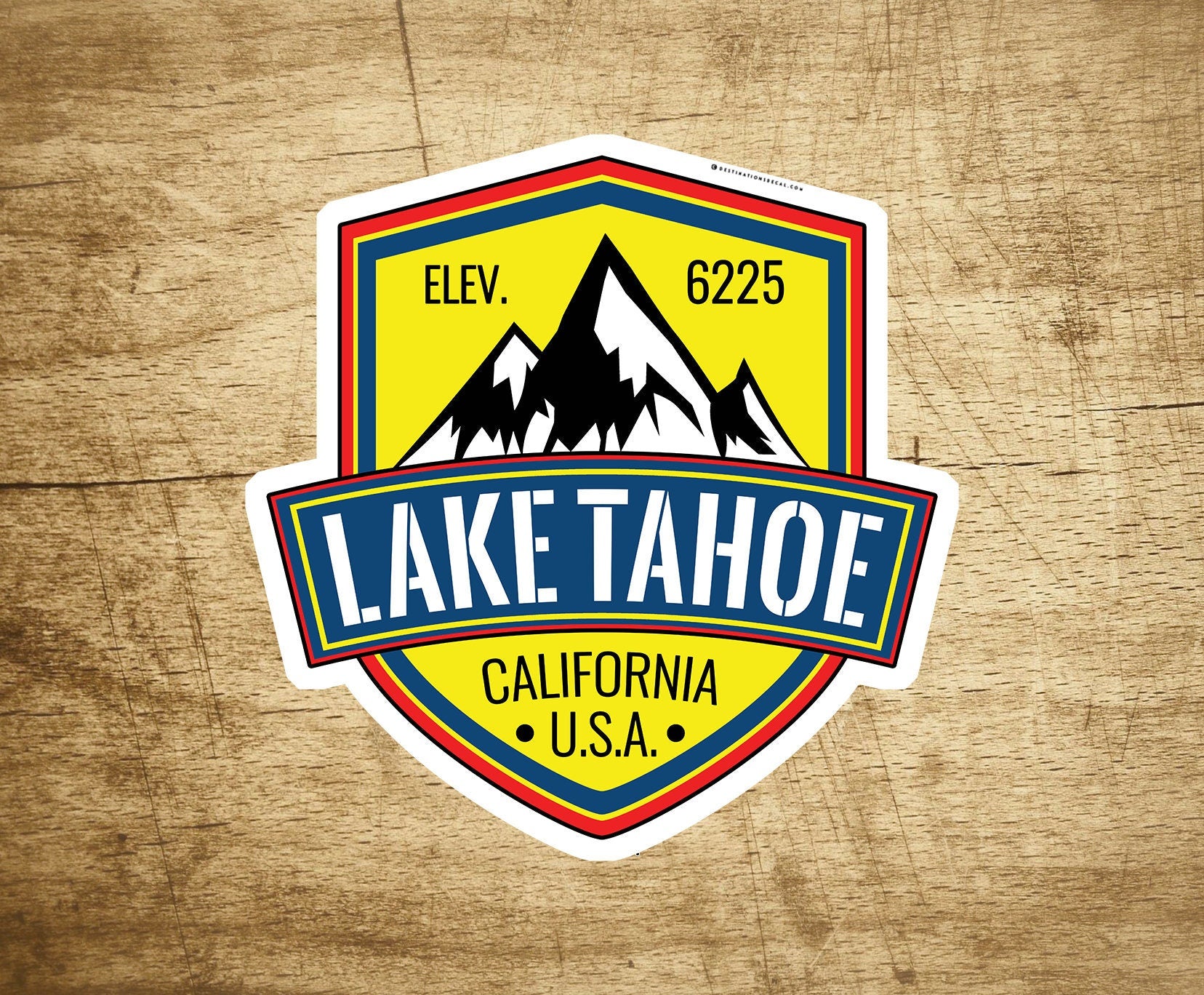 Lake Tahoe California Decal Sticker  2.8" x 2.8" Skiing Lakes Boating