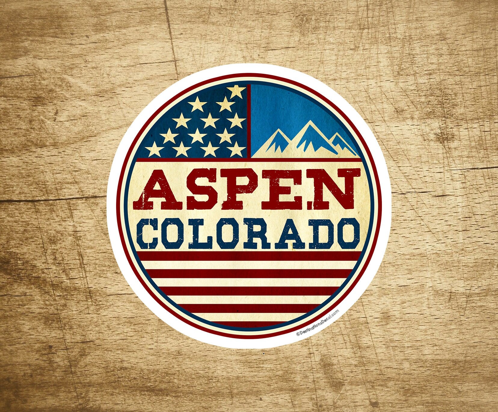 Aspen Colorado 3" Decal Sticker Skiing Mountains Climbing Ski