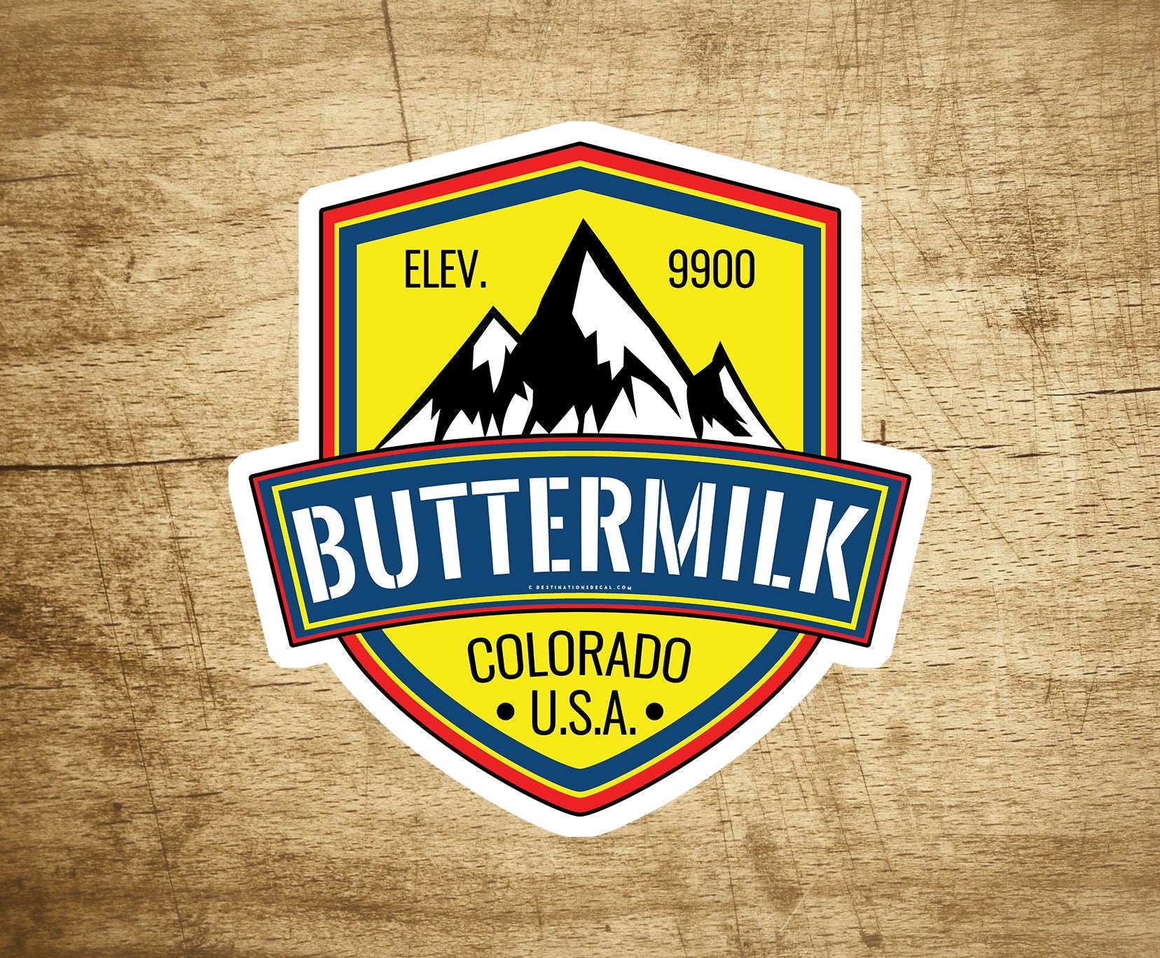 Skiing Buttermilk Colorado Decal Sticker 2 7/8" Ski Snowboard Aspen Snowmass