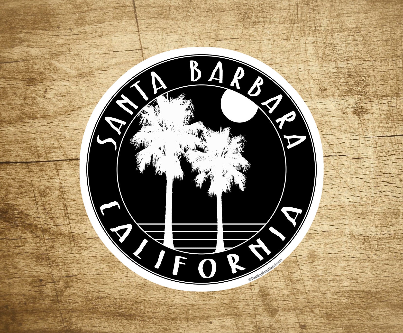 Santa Barbara California 3" Decal Sticker Surfing Pacific Ocean Surf