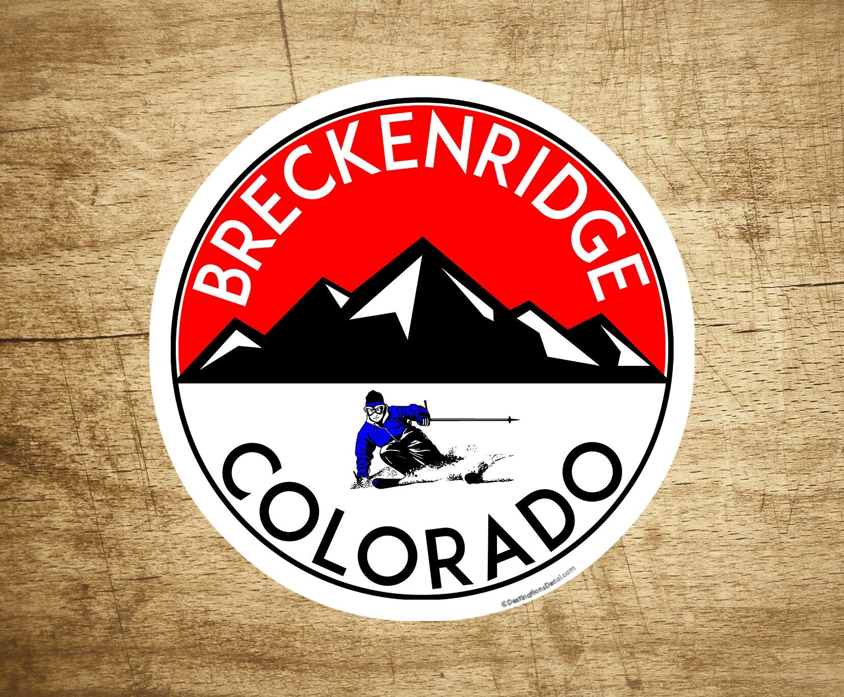 3" Skiing Breckenridge Colorado Decal Sticker Hiking Snowboarding Ski