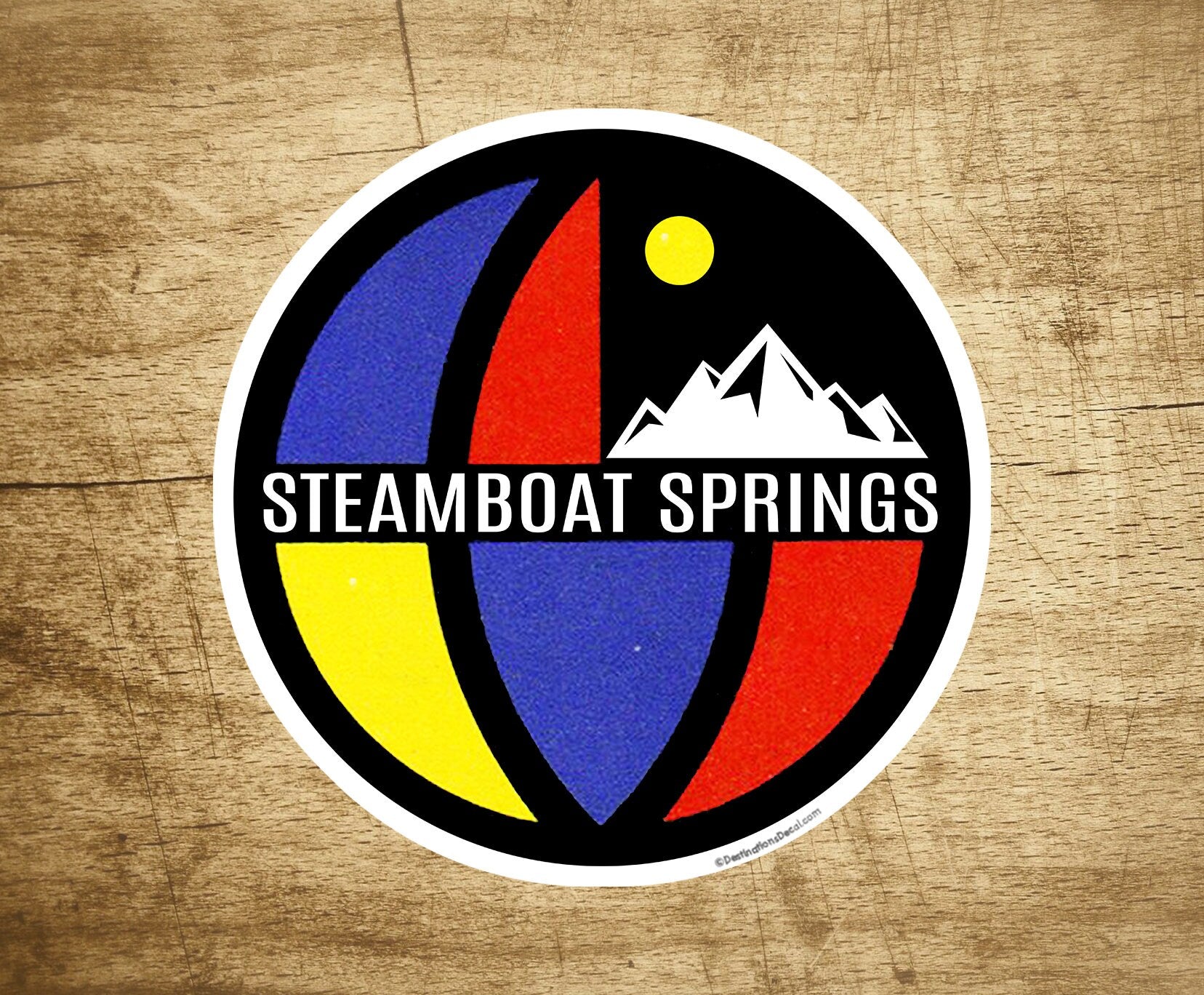 Steamboat Colorado Skiing Mountains Vintage Style Decal Sticker 3" Snowboard