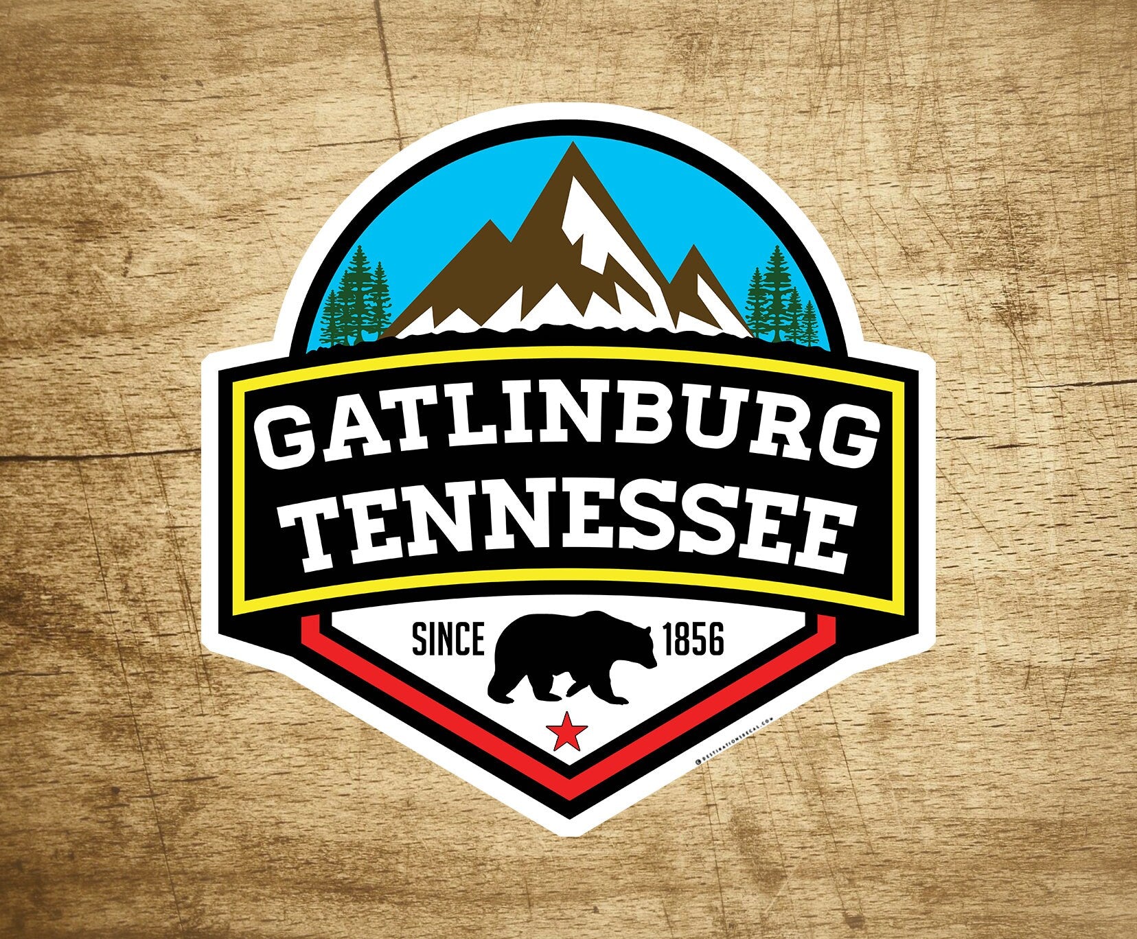 Gatlinburg Tennessee Decal Sticker 3" Great Smoky Mountains
