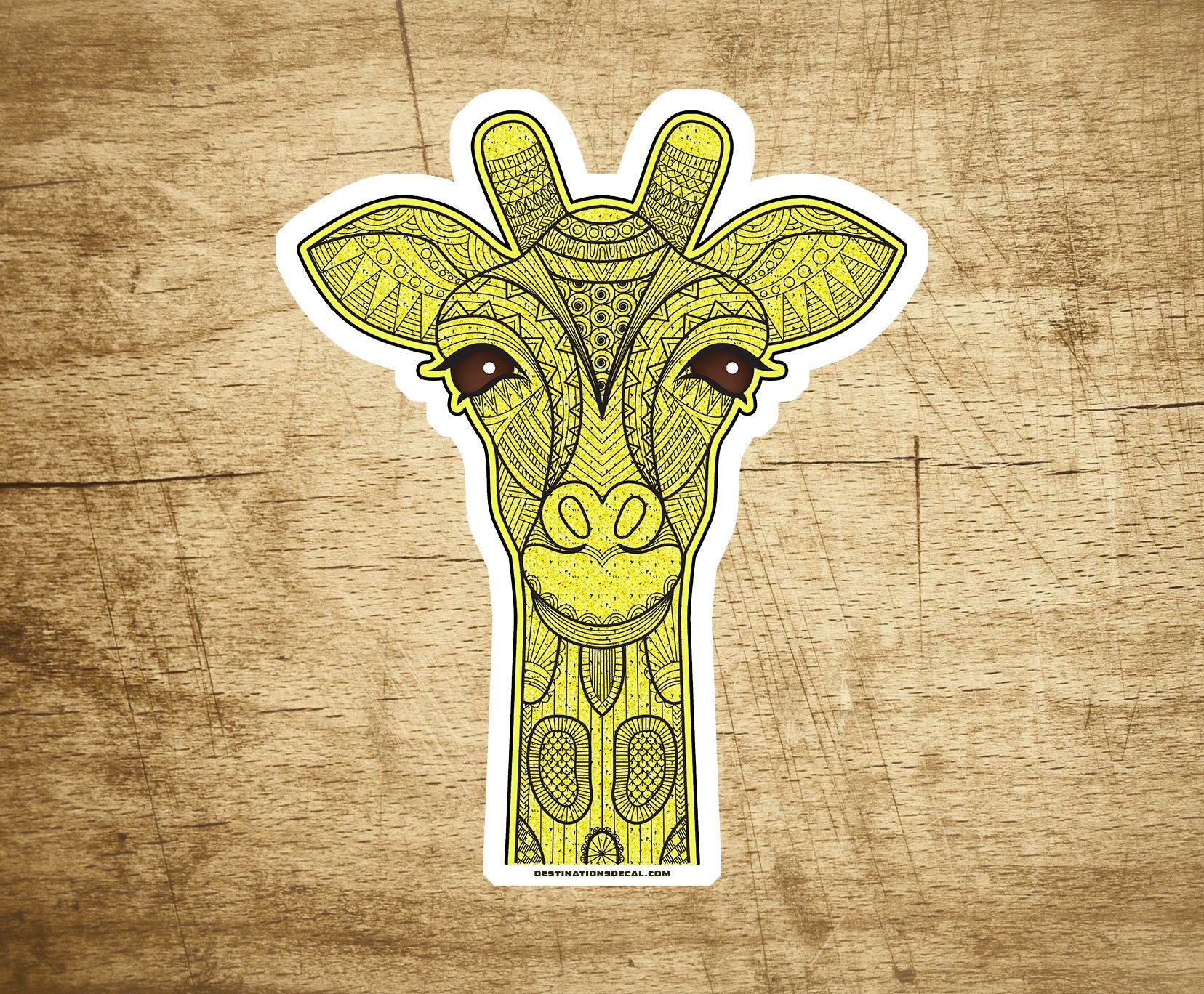 Giraffe Decal Sticker 3.5" X 2.75" Laptop Car Bumper Water Bottle Hydro Flask