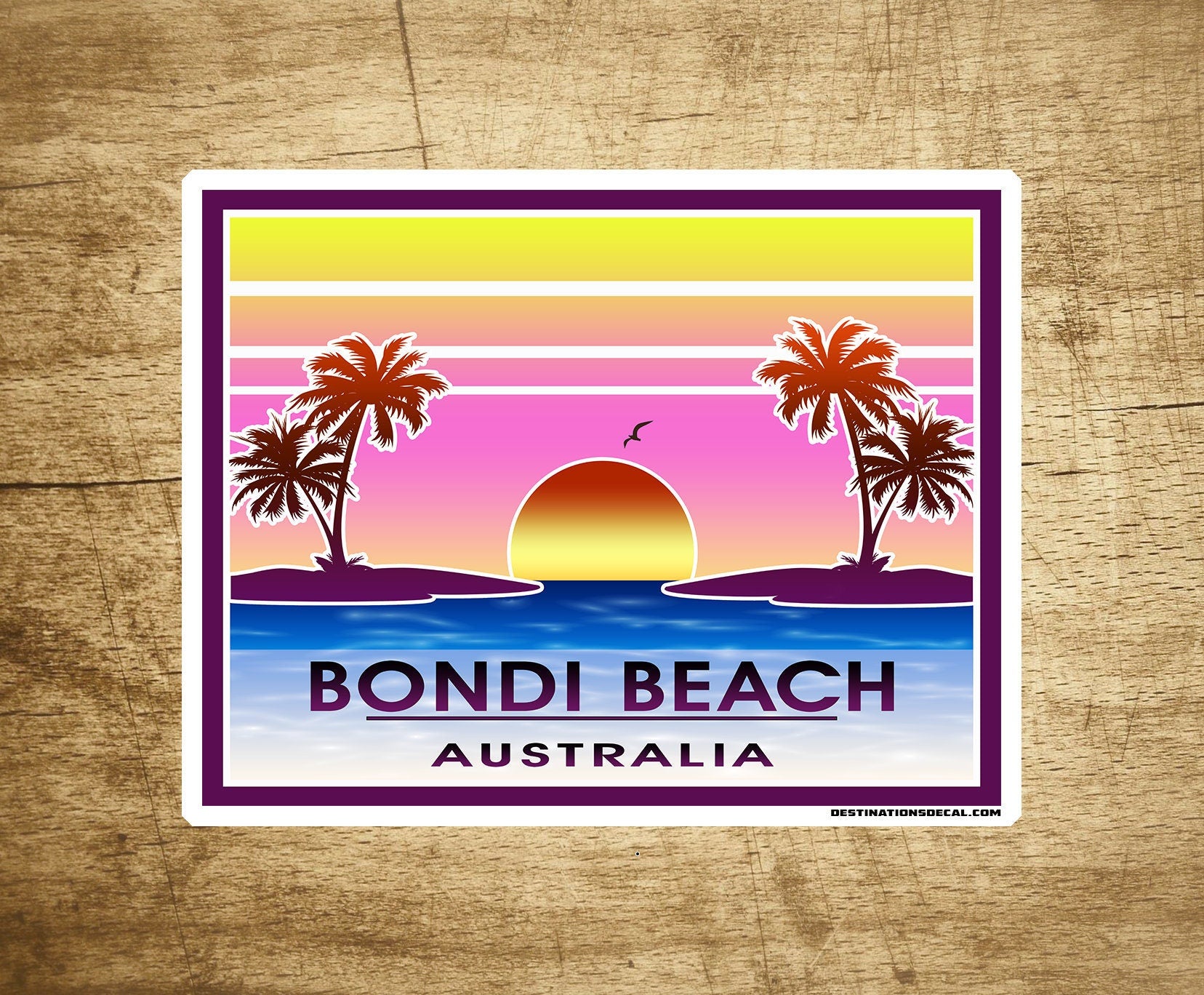 Bondi Beach Australia Decal Sticker 3.5" x 2.75" Tropical Beach New South Wales