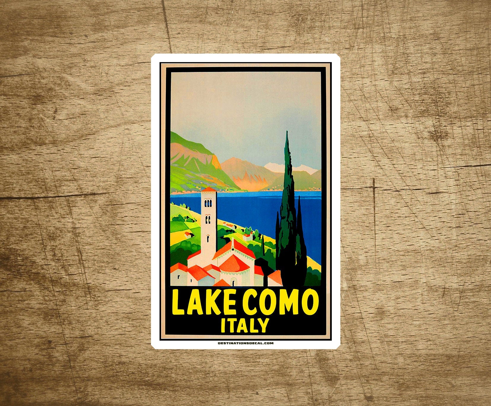 Lake Como Italy Decal Sticker 3.75" x 2.5" Lago Di Como Vinyl