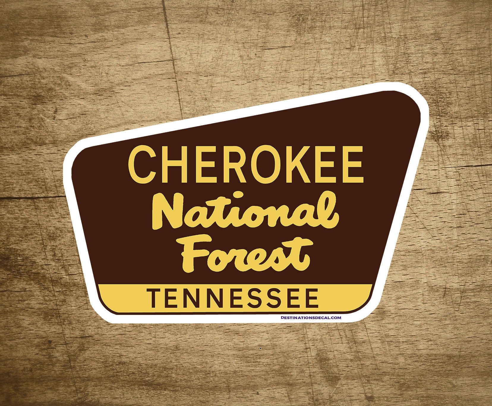 Cherokee National Forest Decal Sticker 3.75" x 2.5" Tennessee Park Vinyl