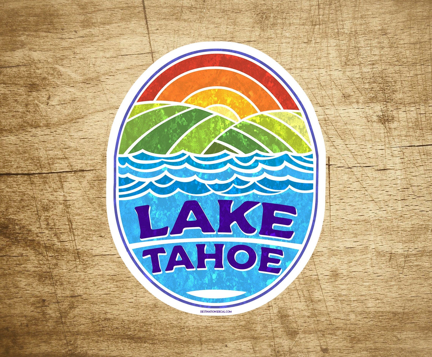 Lake Tahoe California Decal Sticker 3.5" x 2.85" Vinyl Indoor Outdoor