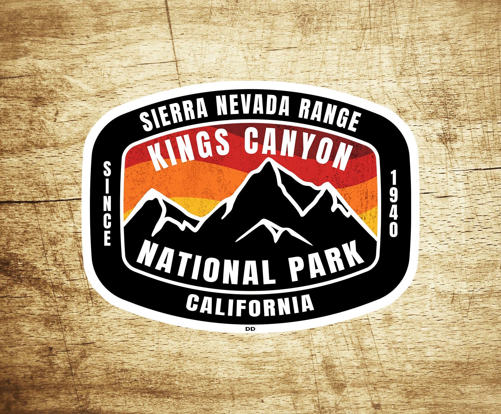 Kings Canyon Decal Sticker National Park Cascade Range California 3.75" x 2.75"