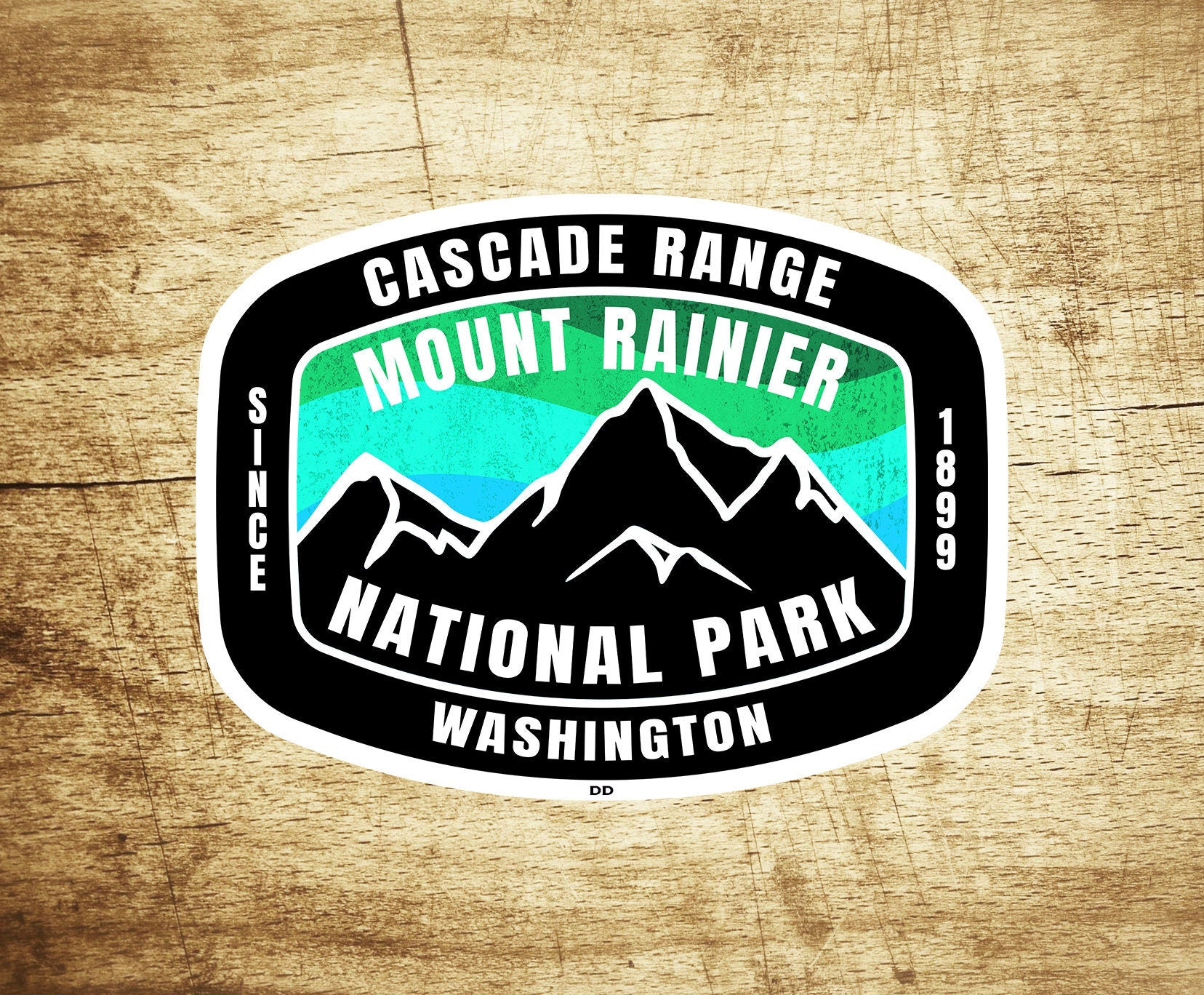 Mount Rainier Decal Sticker National Park Cascade Range Washington 3.75" x 2.75"