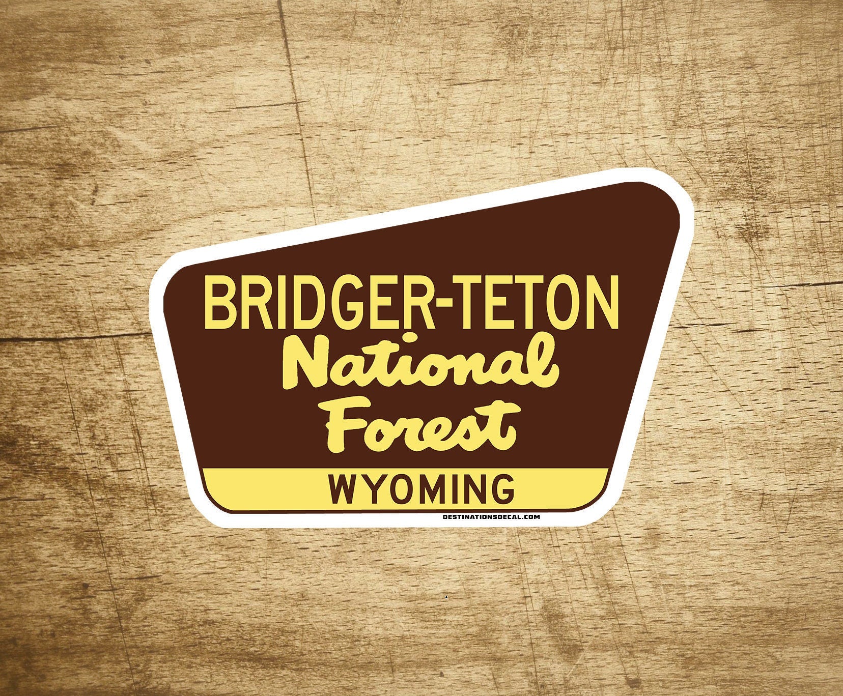 Bridger Teton National Forest Decal Sticker 3.75" x 2.5" Wyoming Park Vinyl