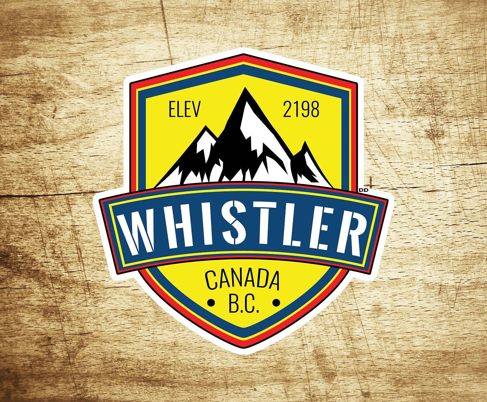 Whistler Canada Decal Sticker  2.8" x 2.8" Skiing British Columbia