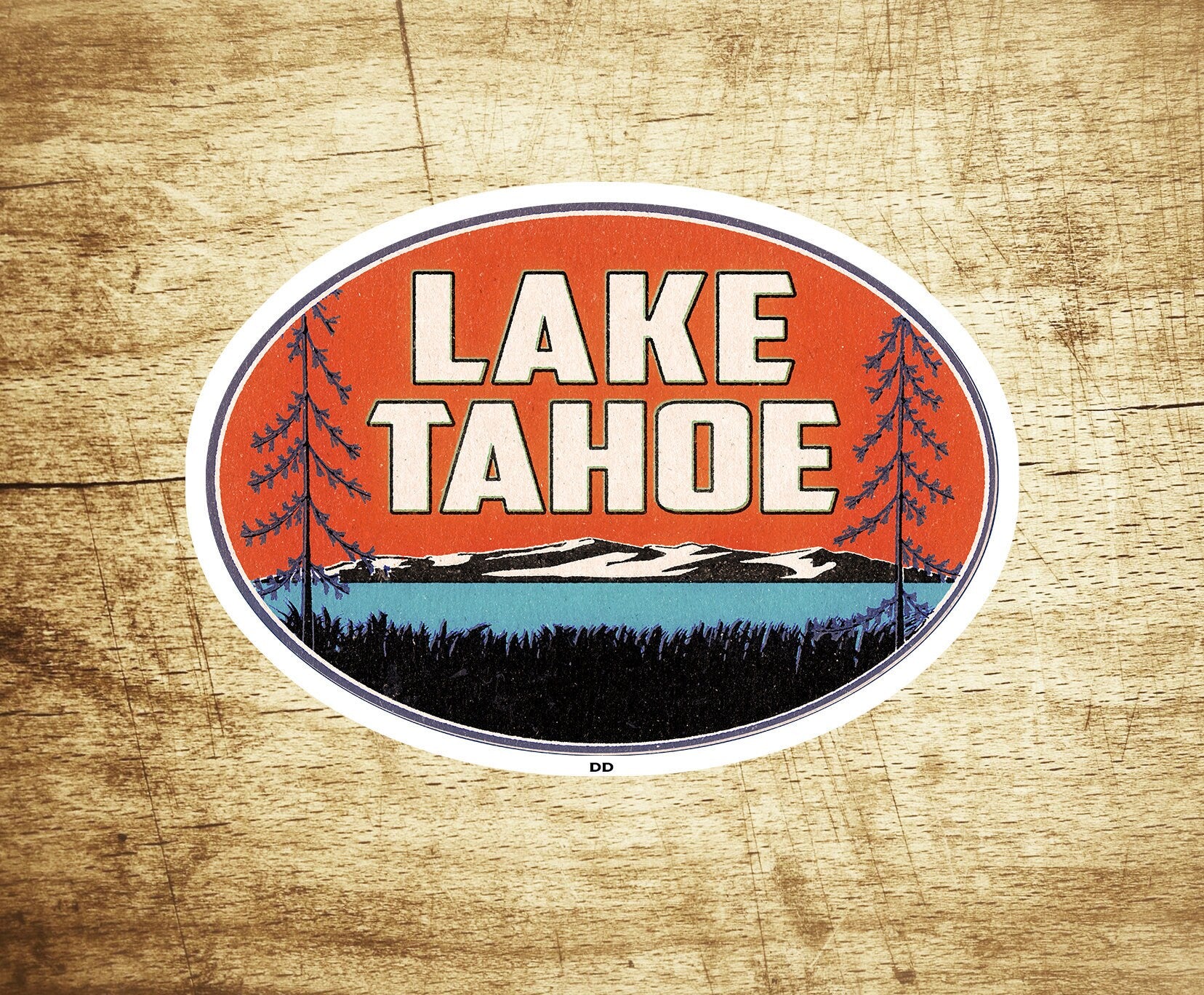 Lake Tahoe California Decal Sticker 3.75" X 2.75" Skiing Lakes Boating
