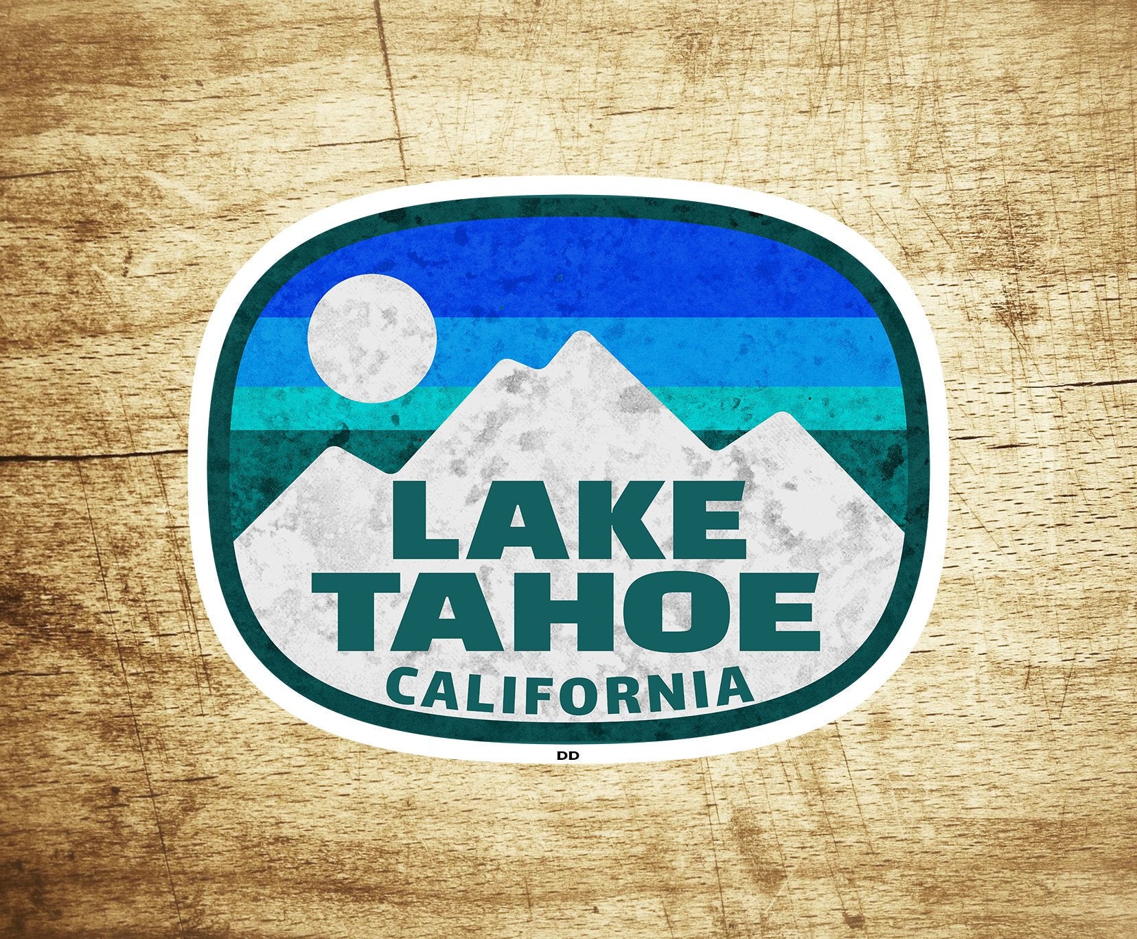 Lake Tahoe California Decal Sticker 3 5/8" X 2.7/8" Skiing Lakes Boating