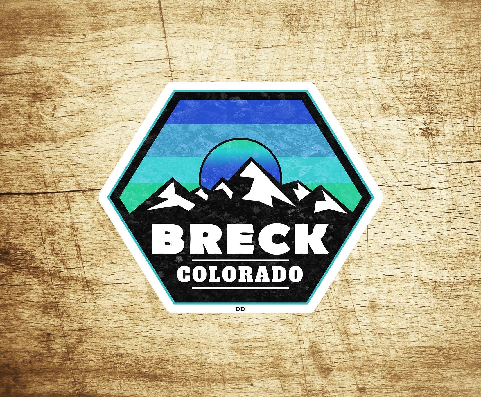 Ski Breck Colorado Decal Sticker 3.5" x 2.75" Skiing Snowboarding Breckenridge