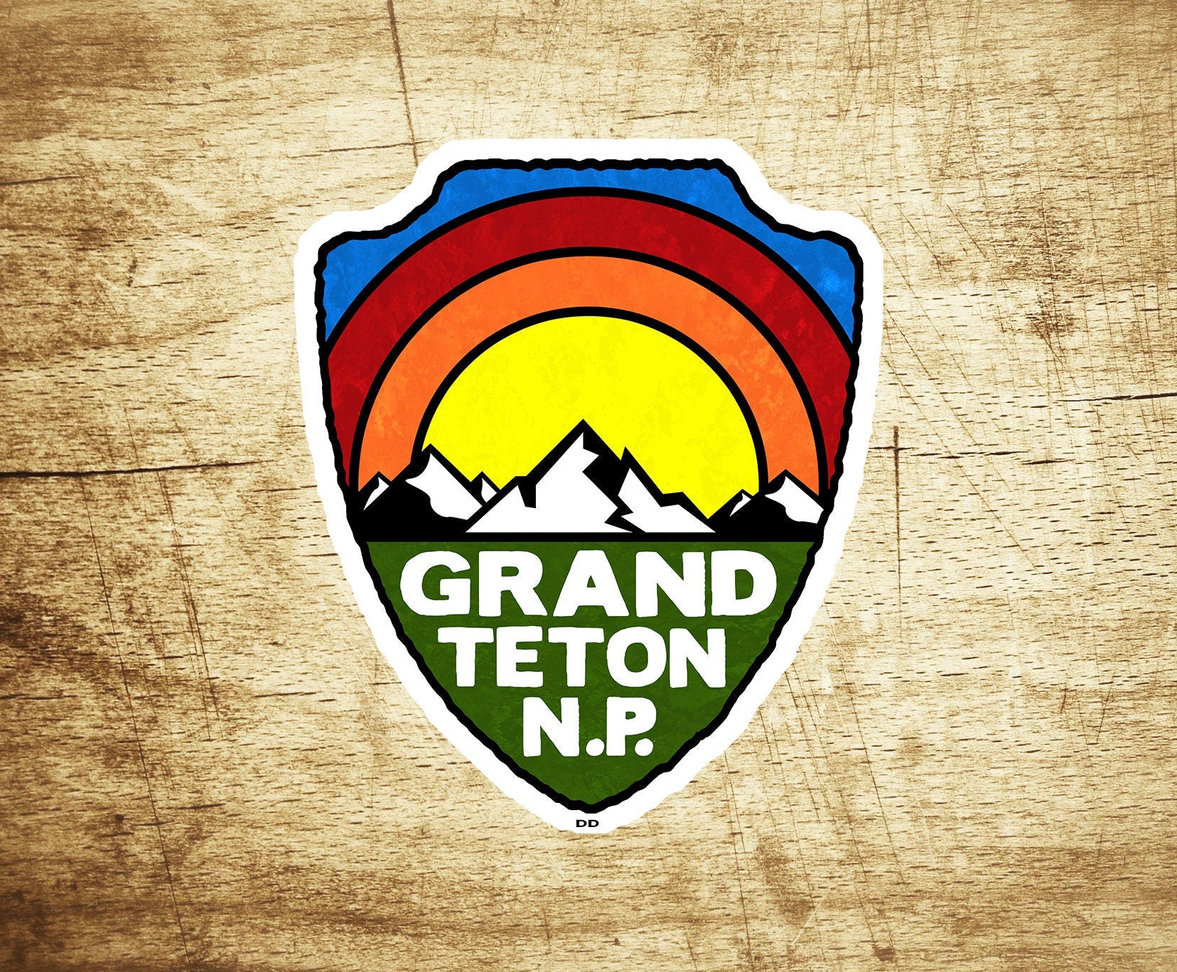 Grand Teton National Park Decal Sticker Wyoming Tetons 3.75" x 2.85"