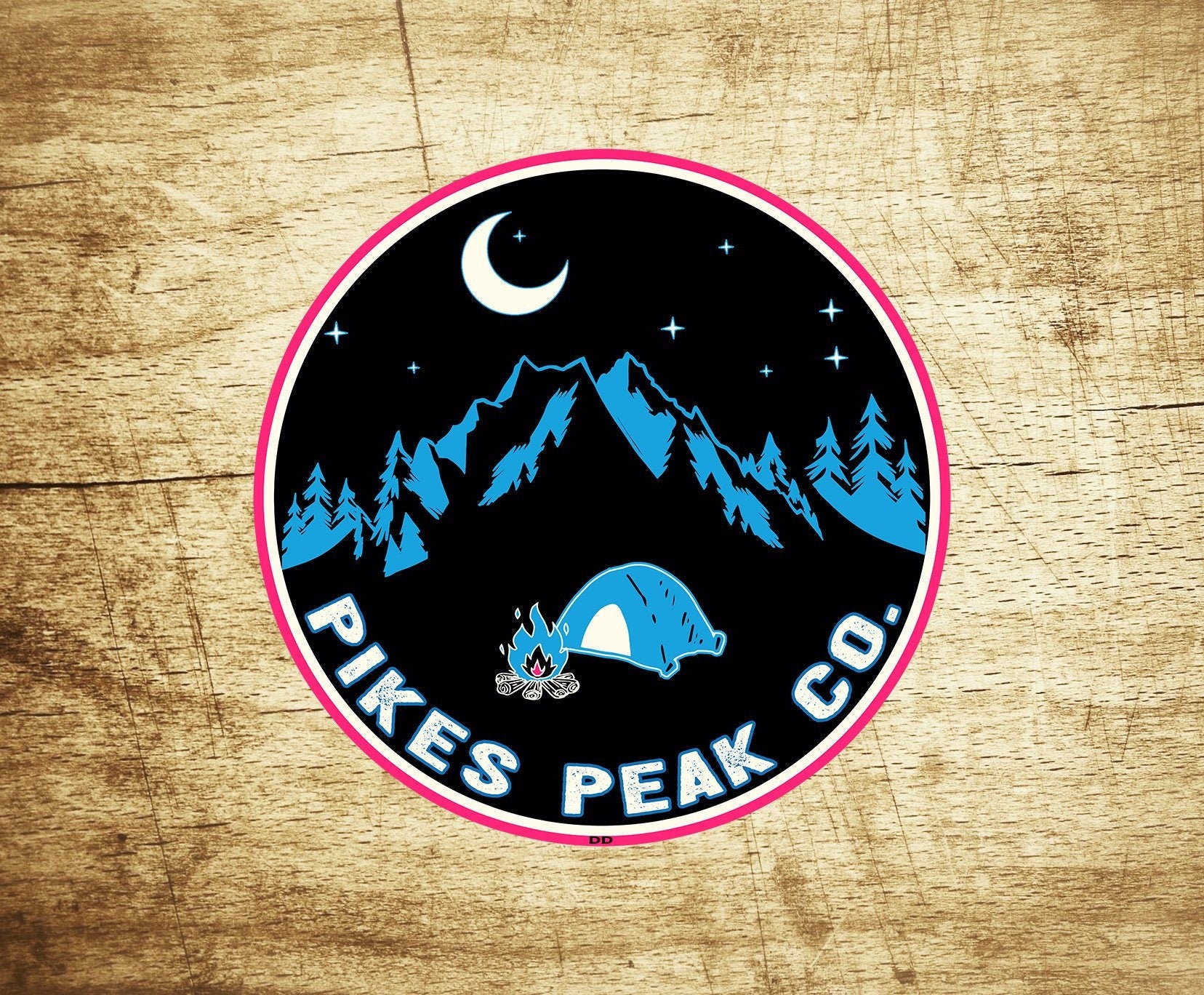 Pikes Peak Colorado Sticker Mountains 3" Stickers Decal Camping