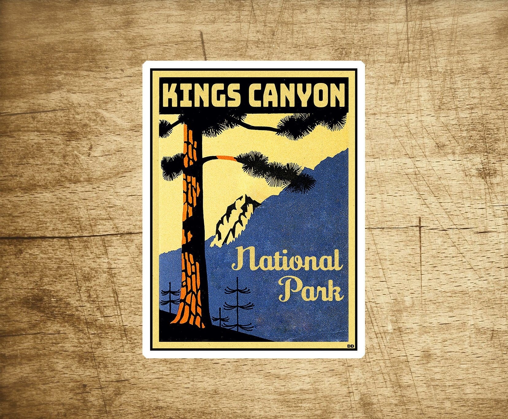 Kings Canyon Decal Sticker National Park Cascade Range California 2.75" x 3.75"