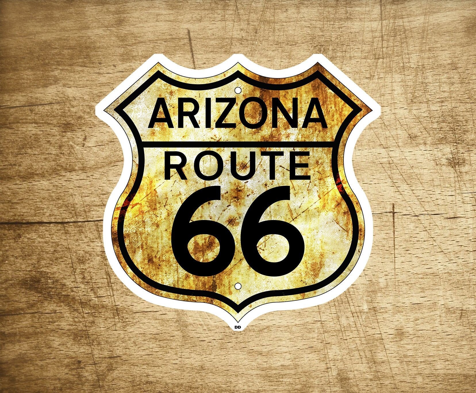 Route 66 Arizona Vintage Travel Sticker Decal 3" Rusted Laptop Bumper