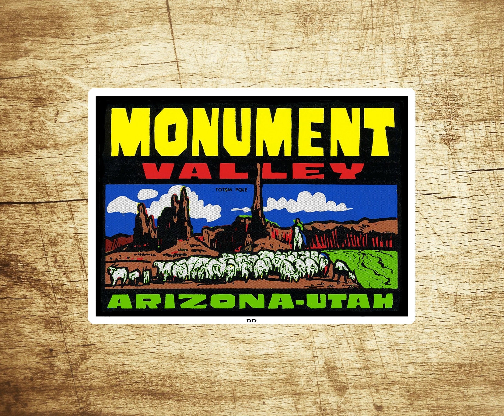 Monument Valley Sticker Decal 3.75" x 2.5" Arizona Utah Vinyl
