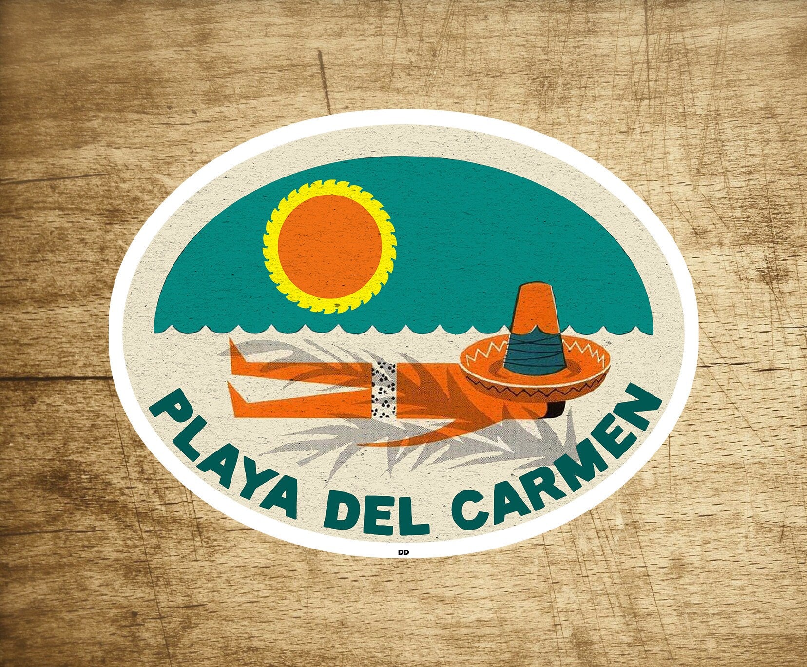 Playa Del Carmen Mexico Beach Vacation Ocean Scuba Sticker Decal 3.75"