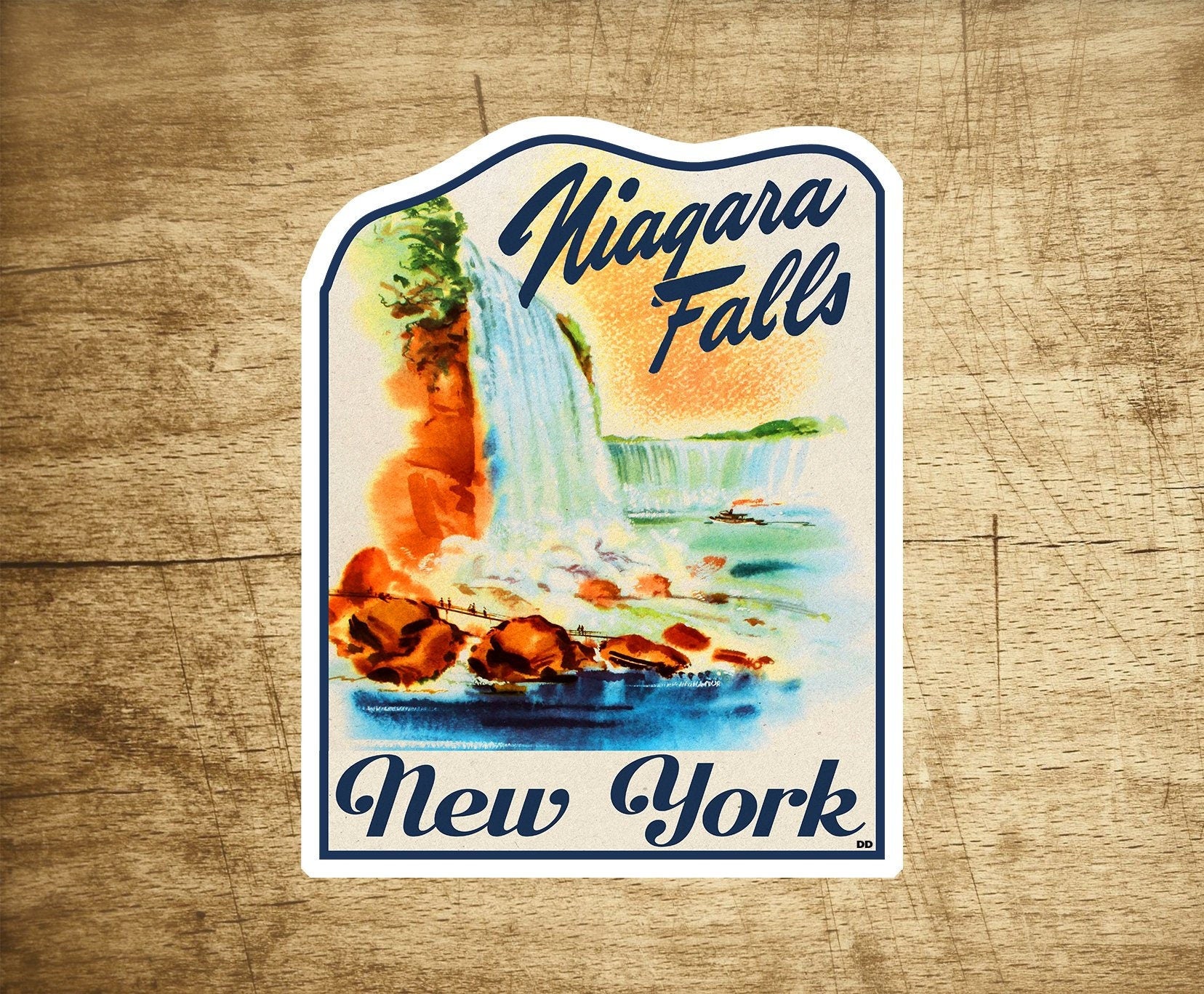 Niagara Falls 3.75" Decal Sticker New York Vintage Style