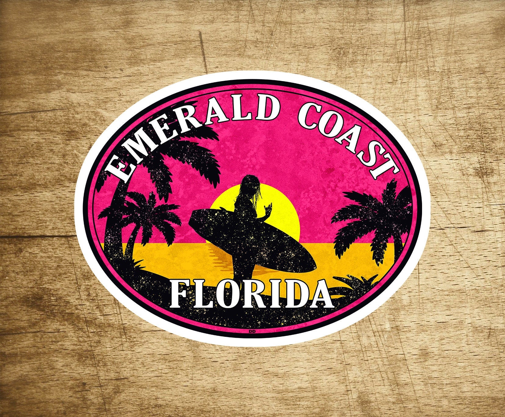 Emerald Coast Florida Destin Panama City Decal Sticker Pensacola 3.6" x 2.75"