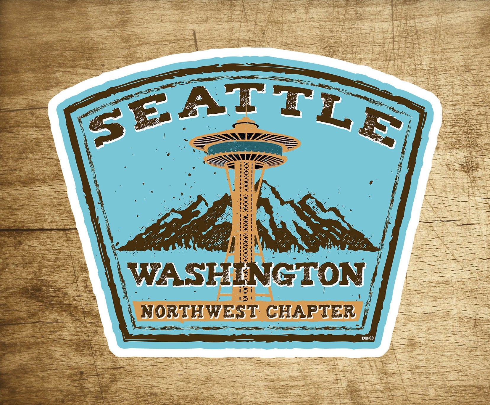 Seattle Washington Vinyl Sticker Decal 3.75" Wide Pacific Northwest