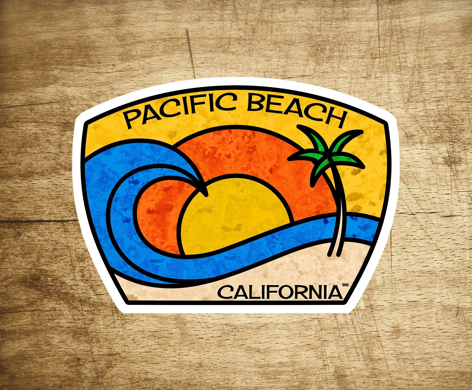 Pacific Beach California Decal Sticker 3.75" X 2.75" Surf San Diego Surfing