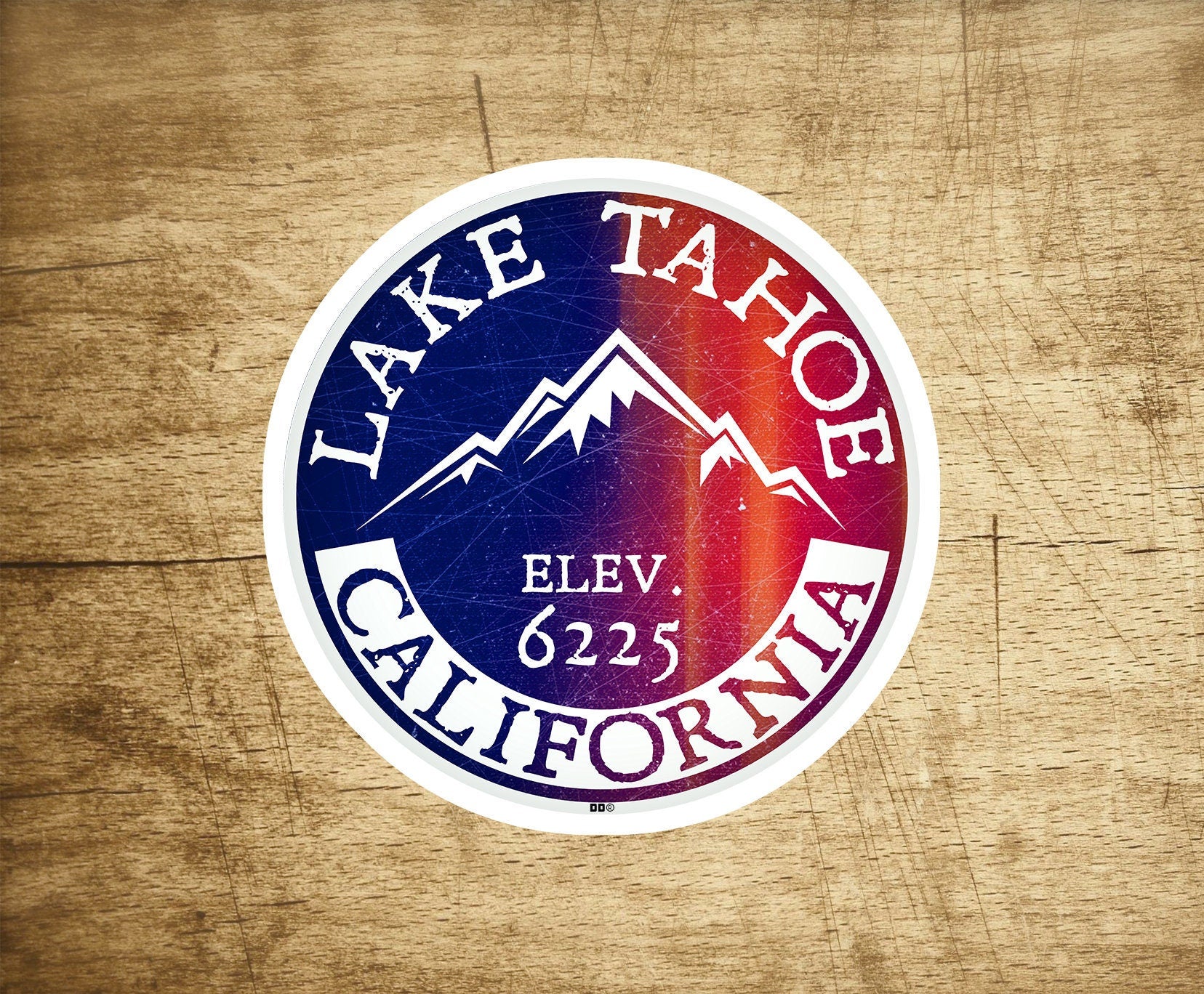 Lake Tahoe California Decal Sticker 3" Skiing Laptop Bumper Ski Luggage