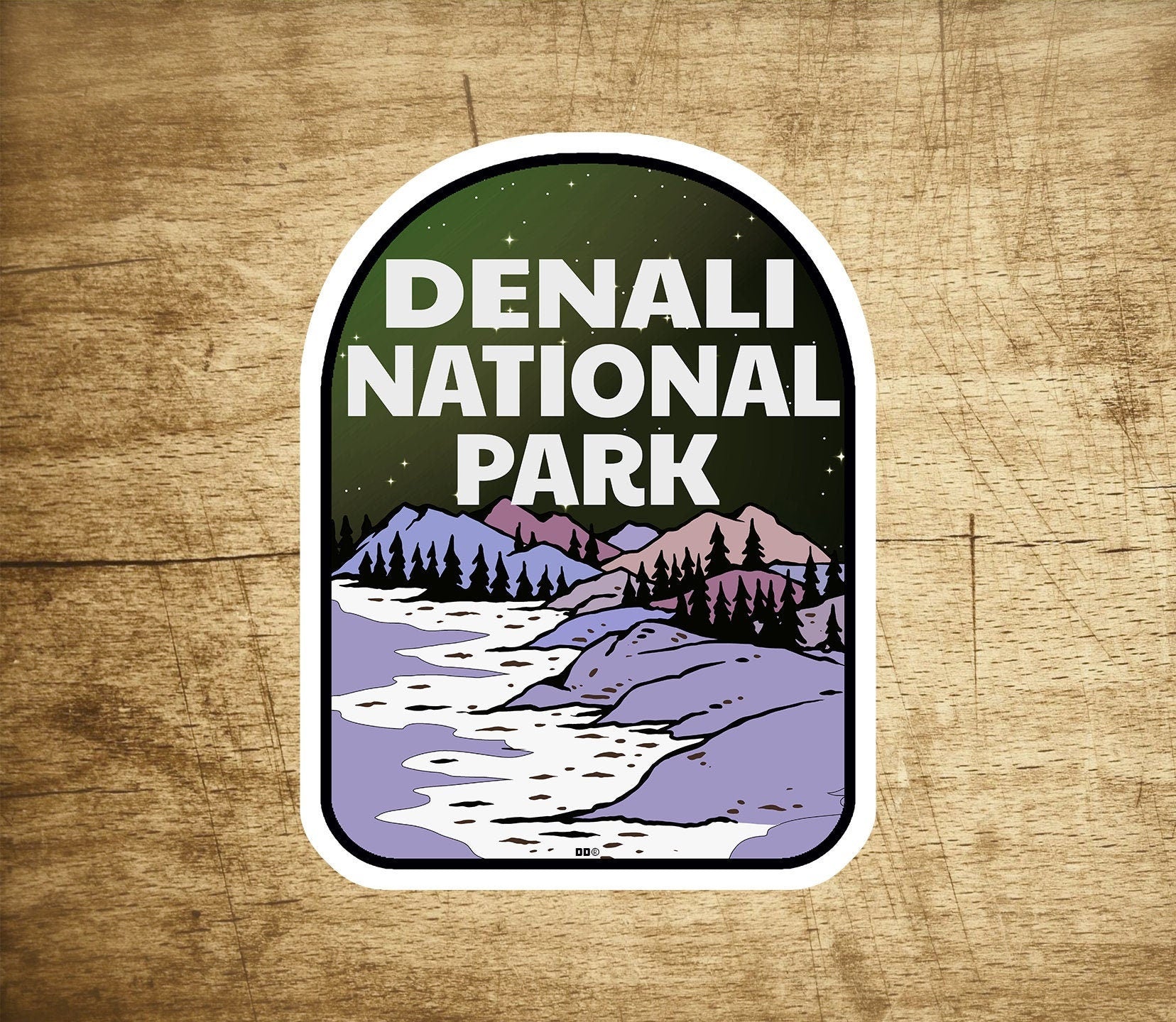 Denali National Park Vinyl Decal Sticker 3.75" Alaska Mountains