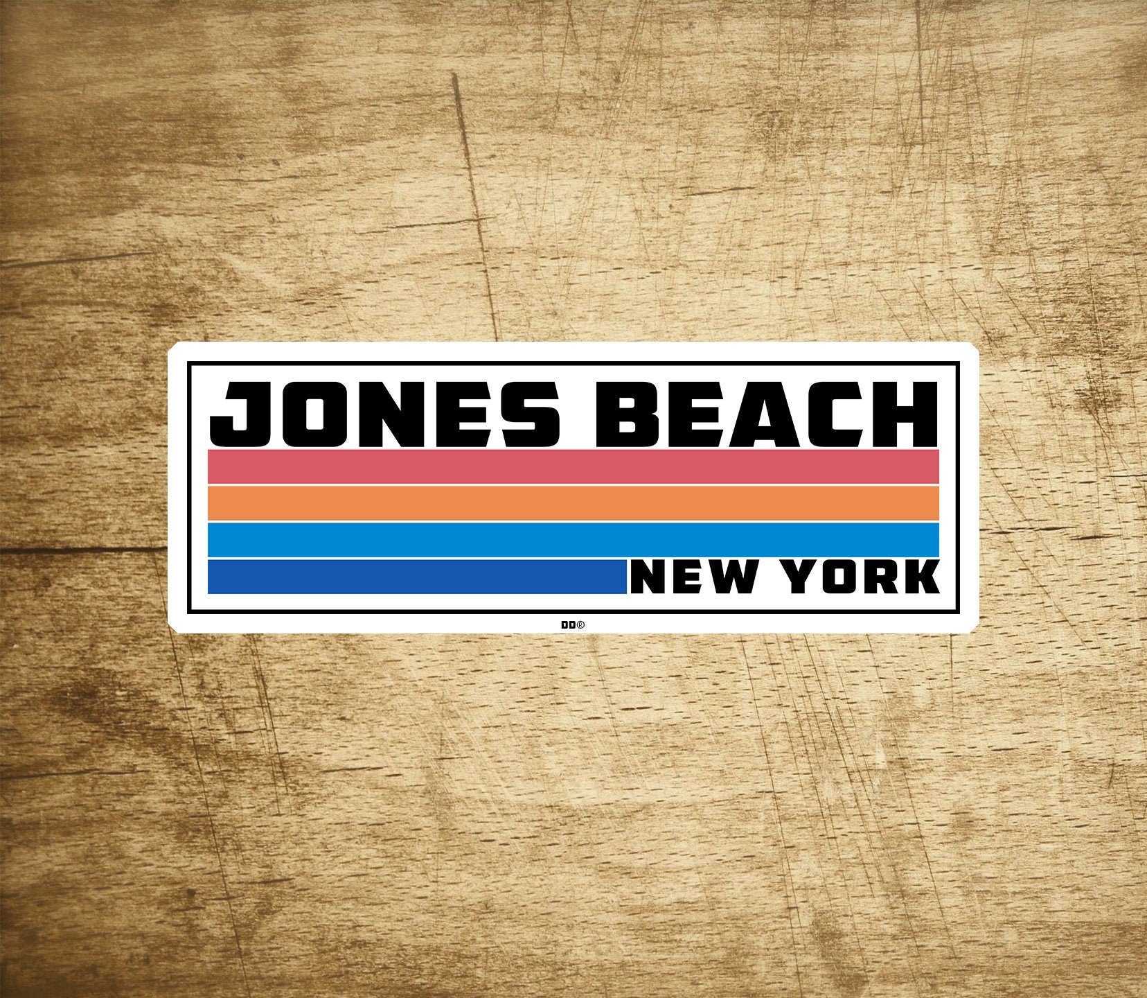 Jones Beach New York Sticker Decal Vinyl 3.75" x 1.4" Long Island