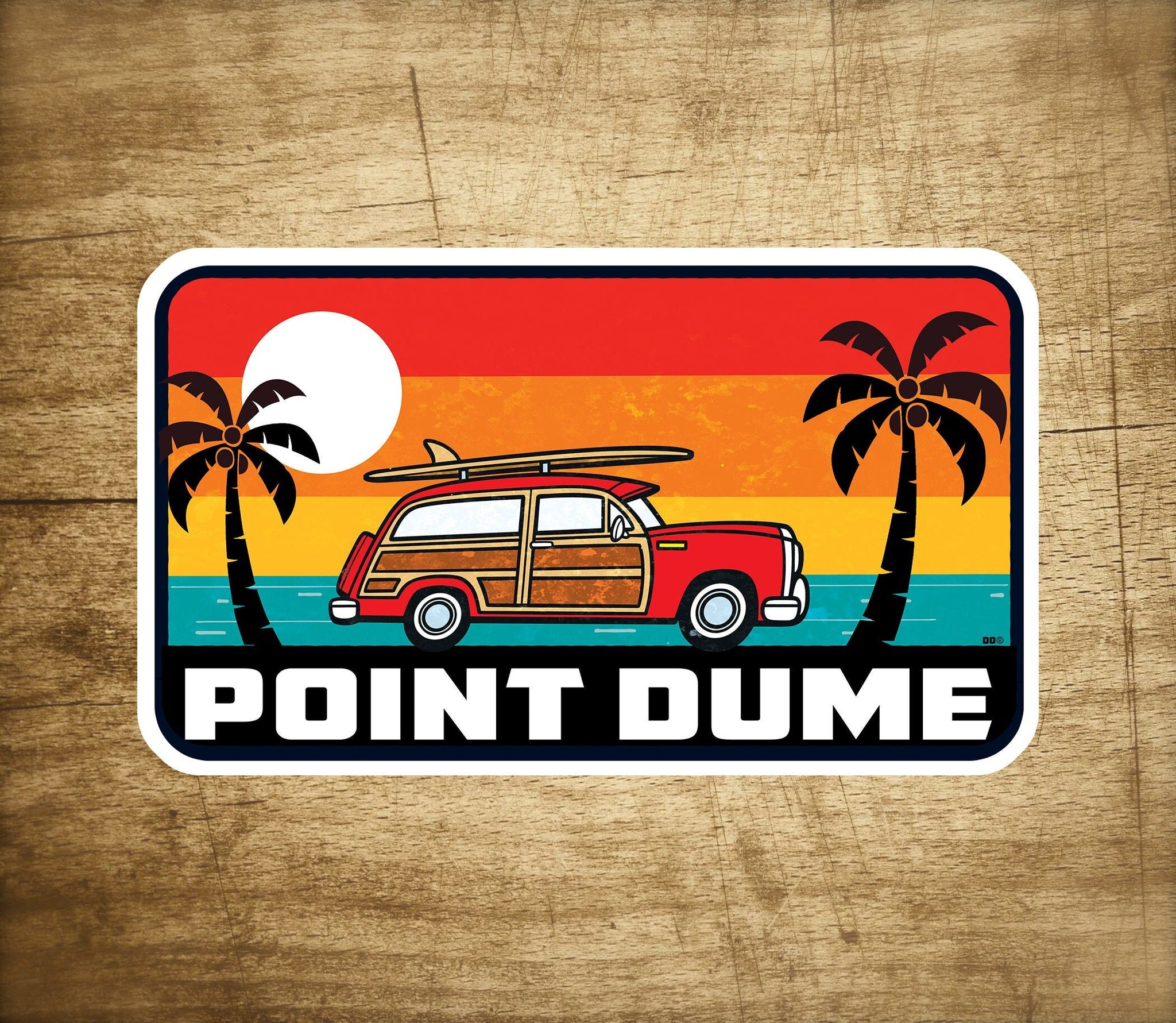 Point Dume California Decal Sticker 3.75" X 2.25" Surf Zuma Beach Malibu Surfing