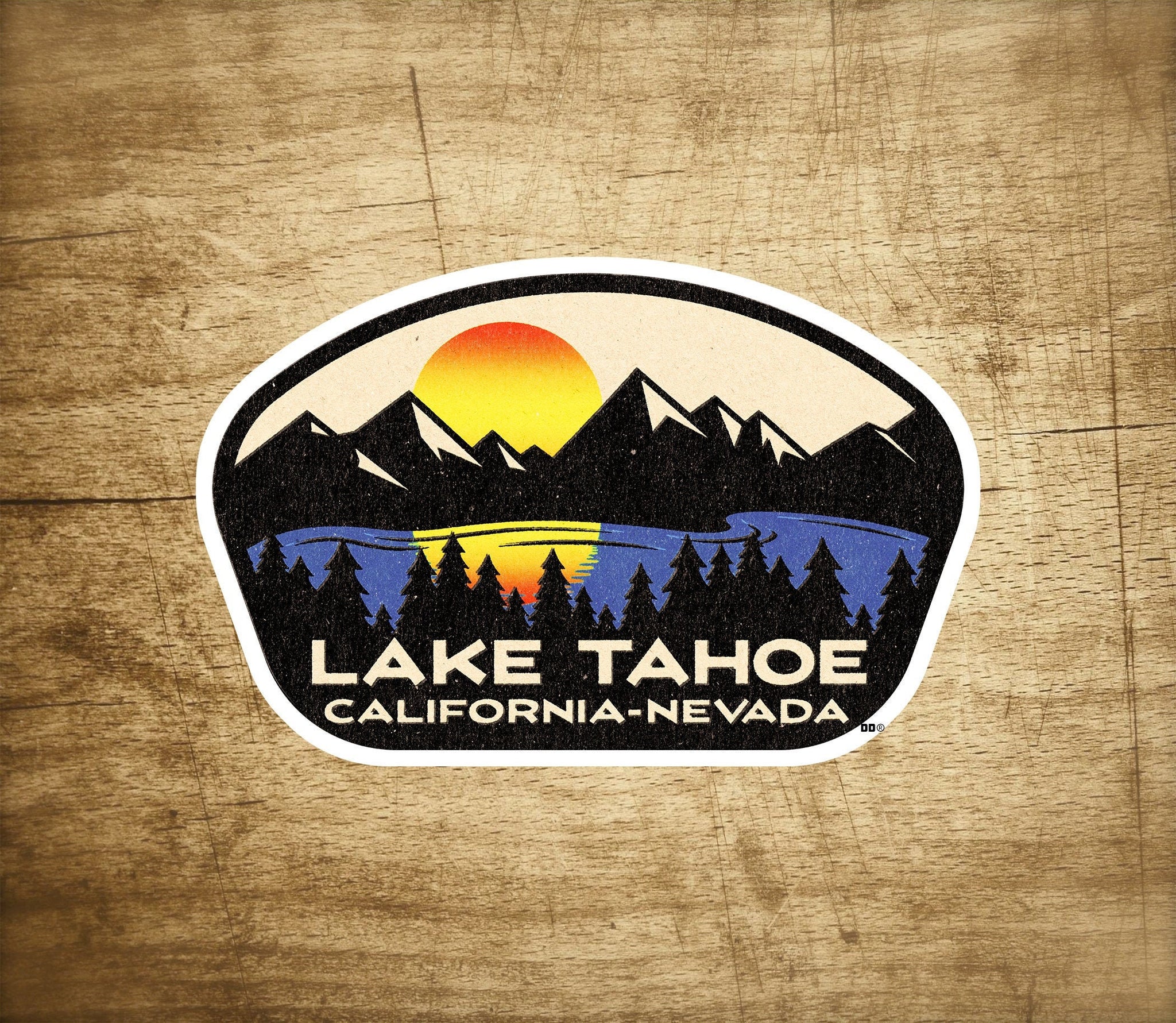 Lake Tahoe California Nevada Decal Sticker 3.75" X 2.5" Skiing Lakes Boating