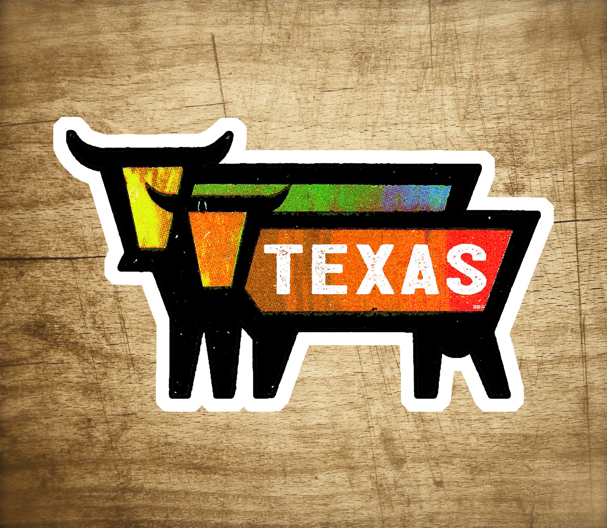 Texas Decal 3.75" Sticker Cattle Fort Worth Austin Houston Dallas Cow Bulls