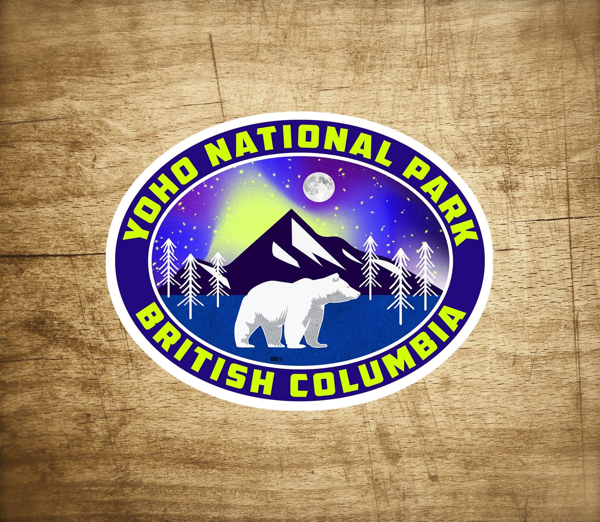 Yoho National Park Decal Sticker 3 5/8" x 2 3/4" Canada Bear Vinyl Laptop