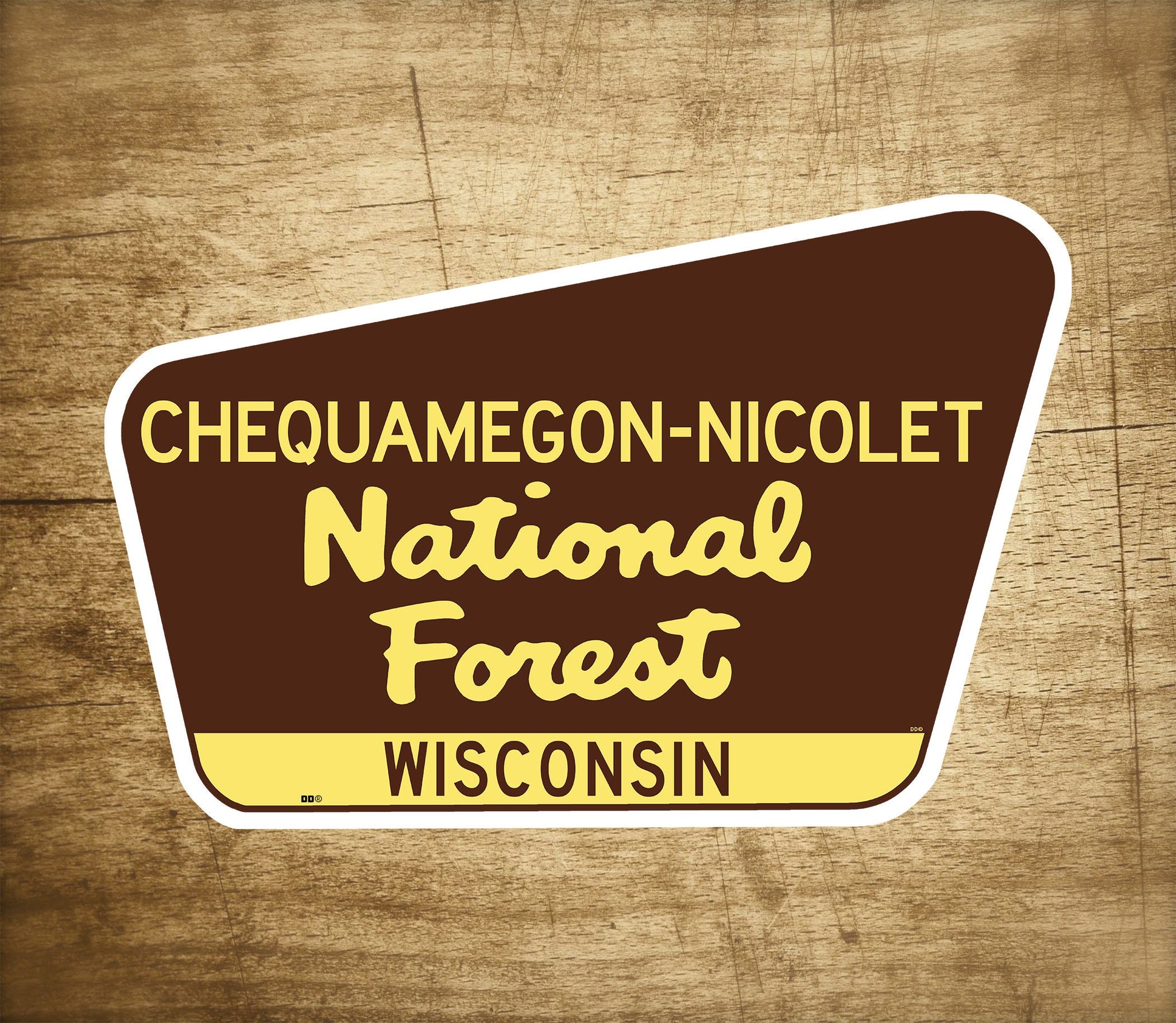 Chequamegon-Nicolet  National Forest Decal Sticker 3.75" x 2.5" Wisconsin Park Vinyl