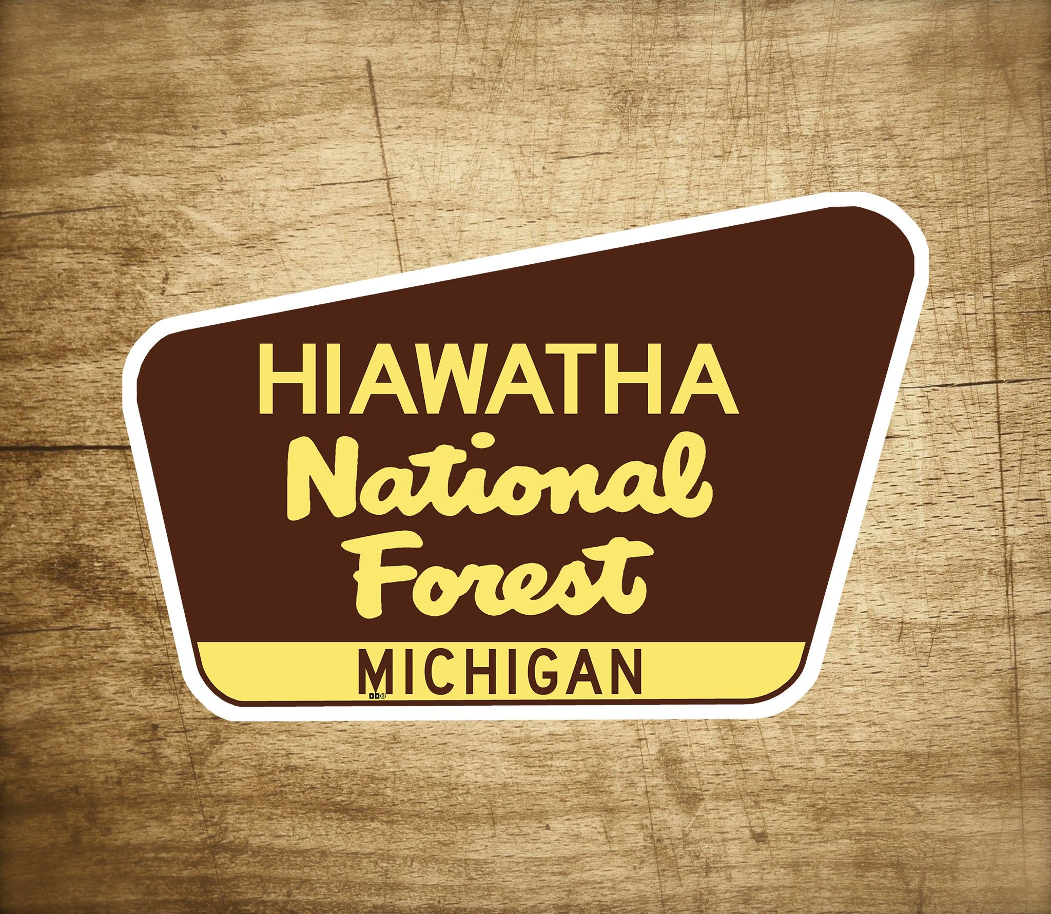 Hiawatha National Forest Decal Sticker 3.75" x 2.5" Michigan Vinyl