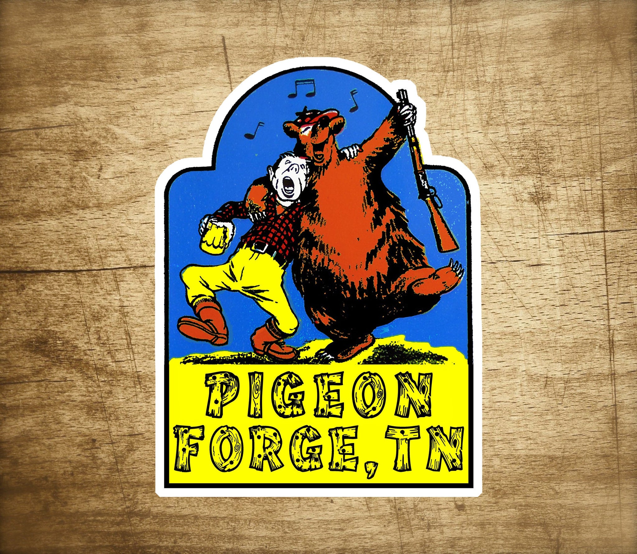 Pigeon Forge Tennessee Decal Sticker 3.75" x 2.75" Great Smoky Mountains Gatlinburg Vinyl