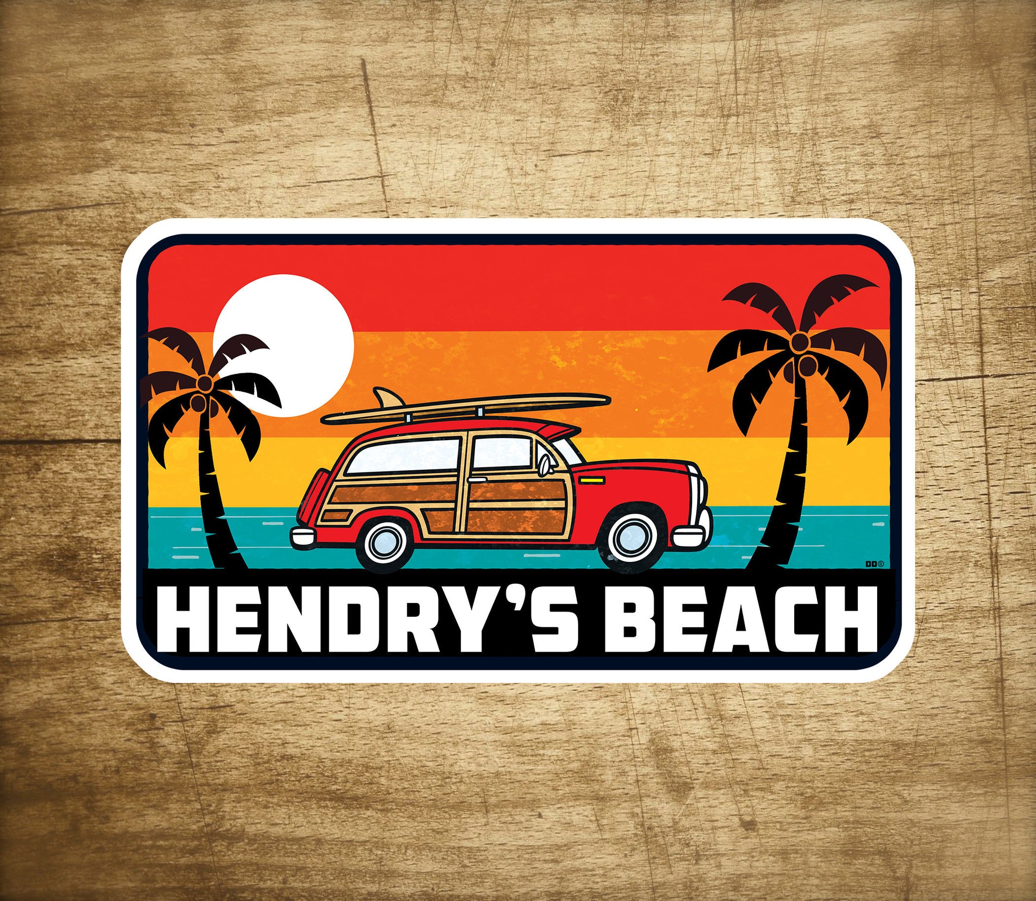 Hendry's Beach California Decal Sticker 3.75" X 2.25" Surf Santa Barbara Surfing