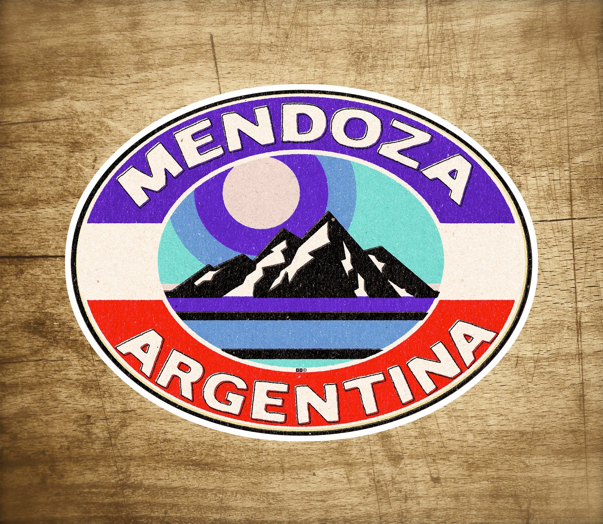 Mendoza Argentina Decal Sticker 3.75" X 2.75" Malbec Wine Andes