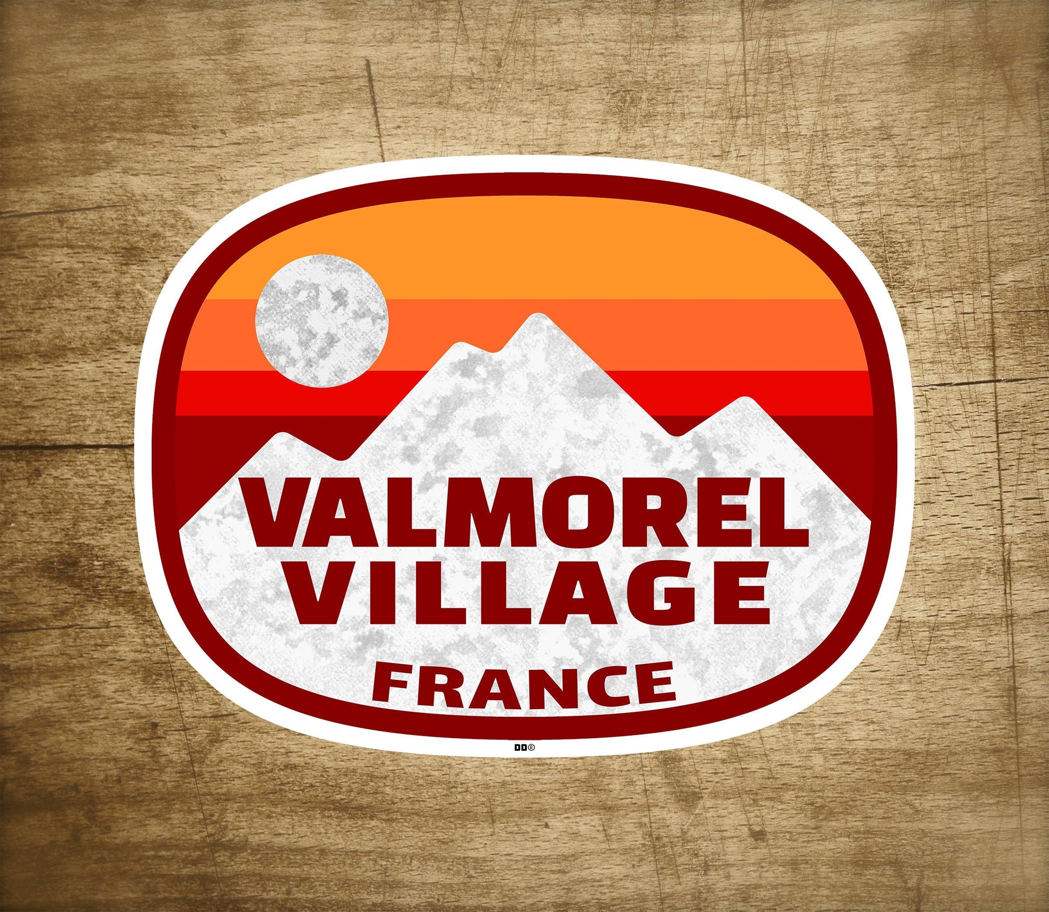 Ski Valmorel Village France Decal Sticker 3.75" x 2.75" Skiing Vinyl