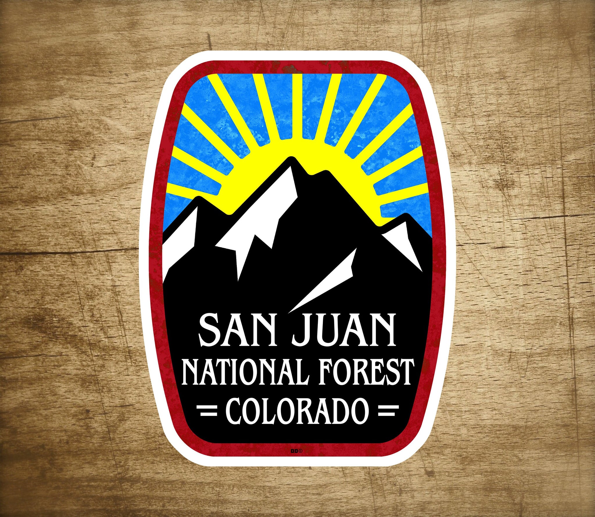 San Juan National Forest Decal Sticker Colorado 2.75" x 3.75"