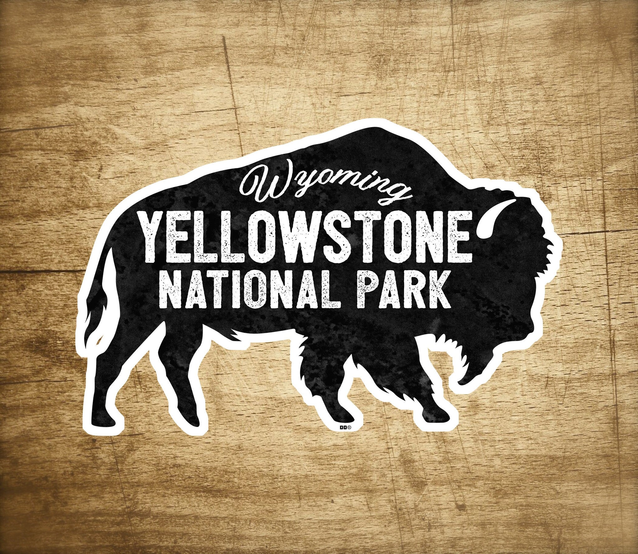 Yellowstone National Park 3.75" X 2.5" Sticker Decal Wyoming Bison Vinyl