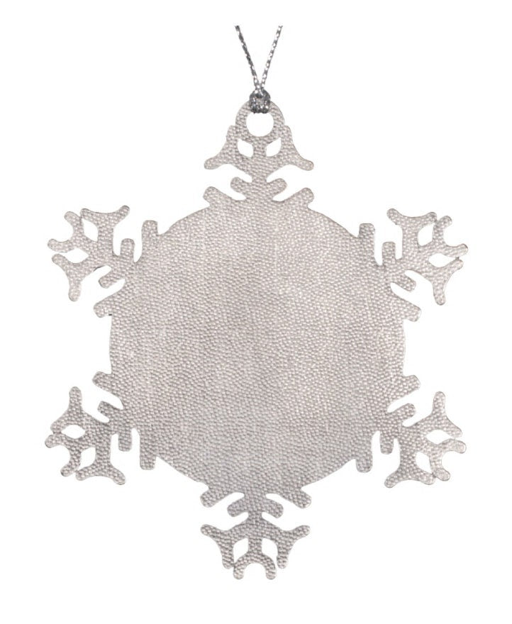 Gulf Shores Alabama Christmas Ornament Pewter Snowflake 3" Sea Turtle Tie Dye