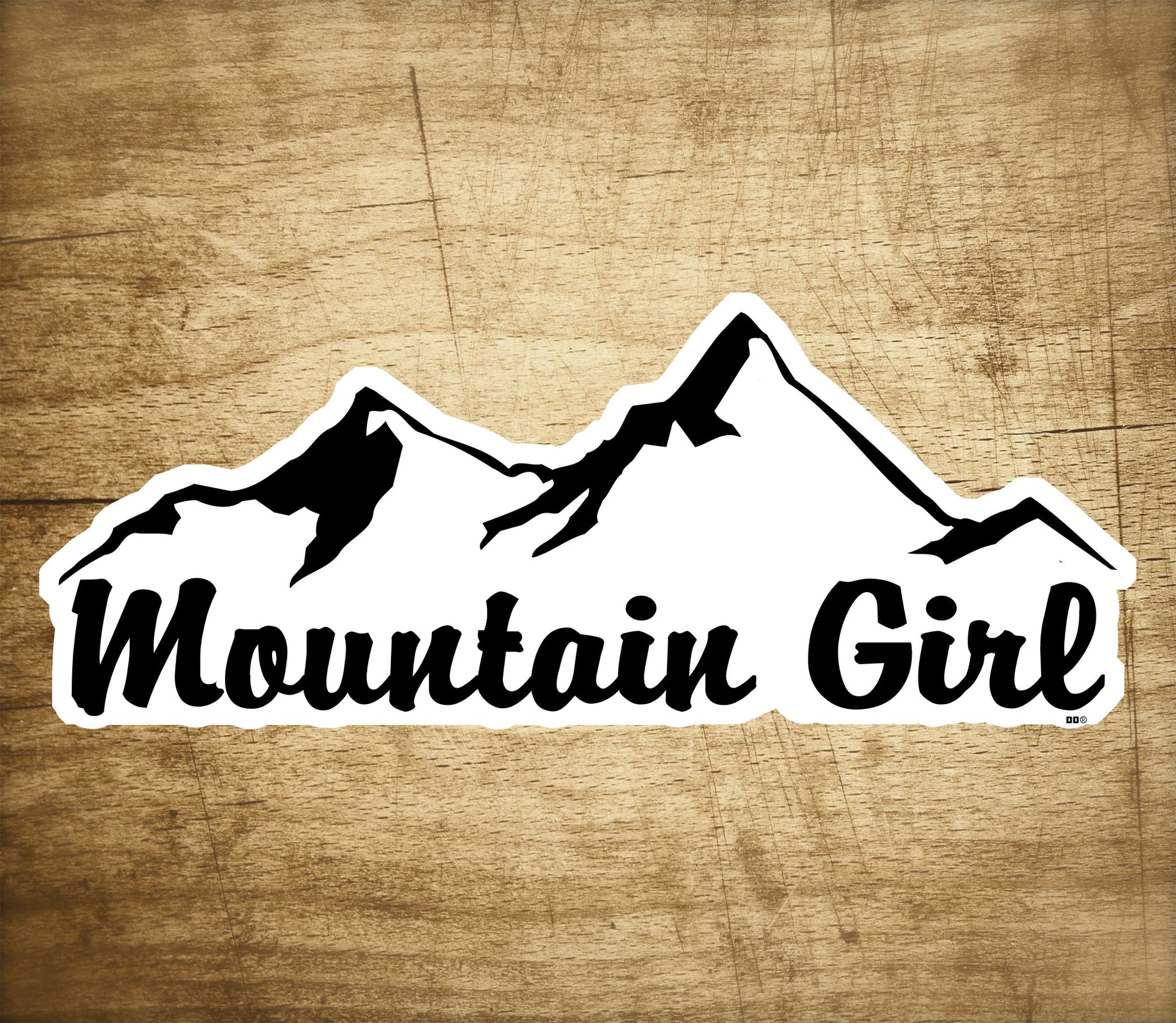 Mountain Girl Decal 3.75" Sticker Hiking Camping Skiing Ski Hike Camp Outdoors Park Forest Nature