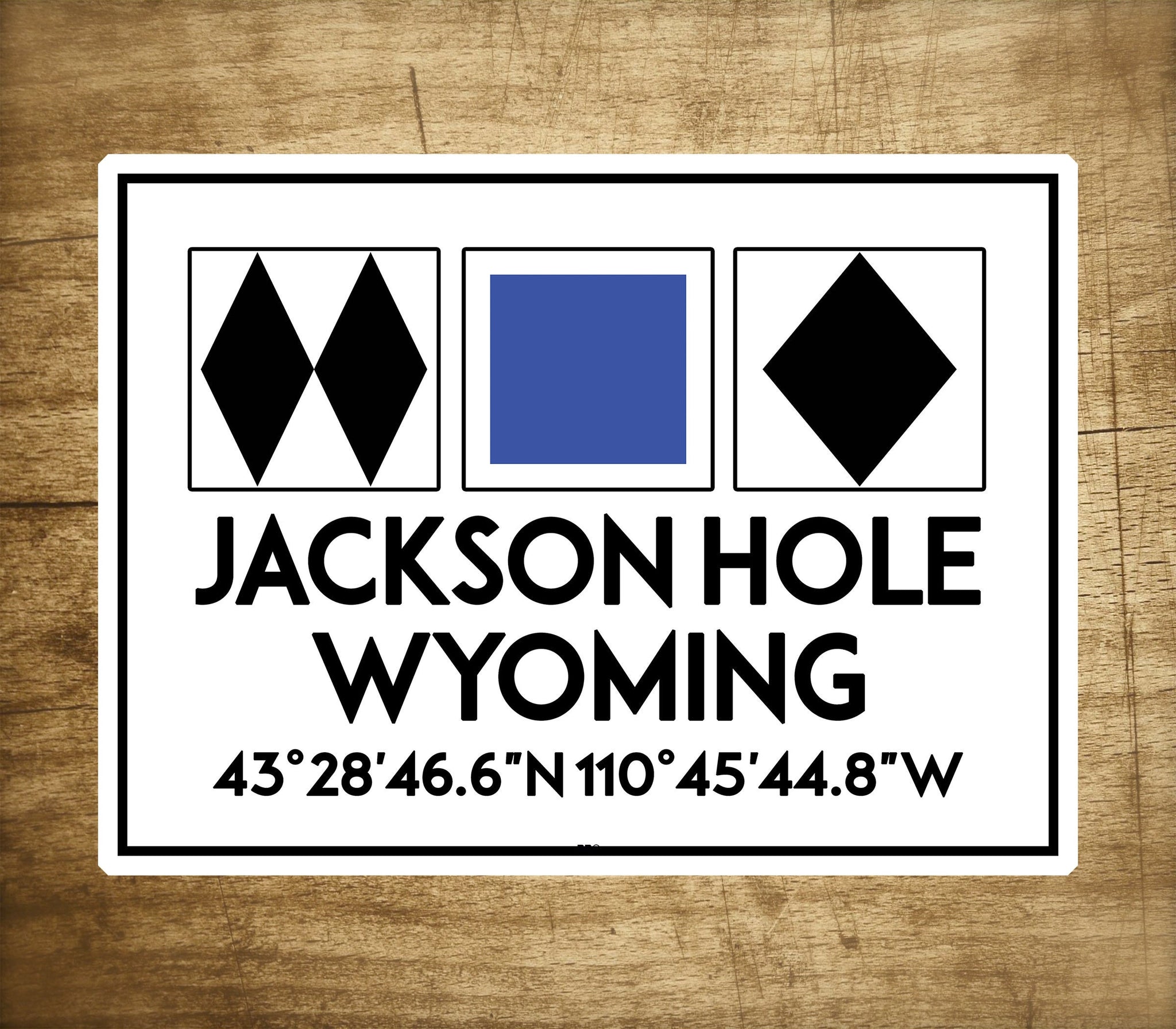 Skiing Jackson Hole Wyoming Decal Sticker  3.5" x 2.75" Ski Vinyl