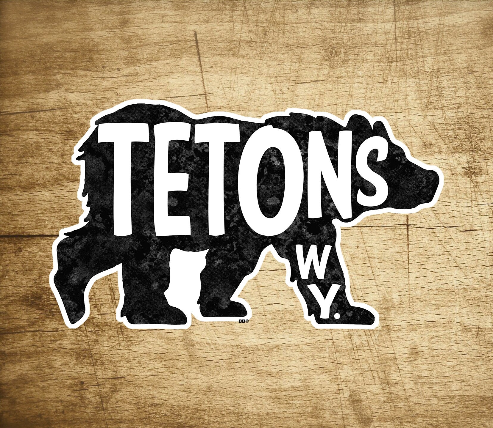 Tetons Bear Decal Sticker Wyoming Grand Teton National Park 3.75" x 2.25"